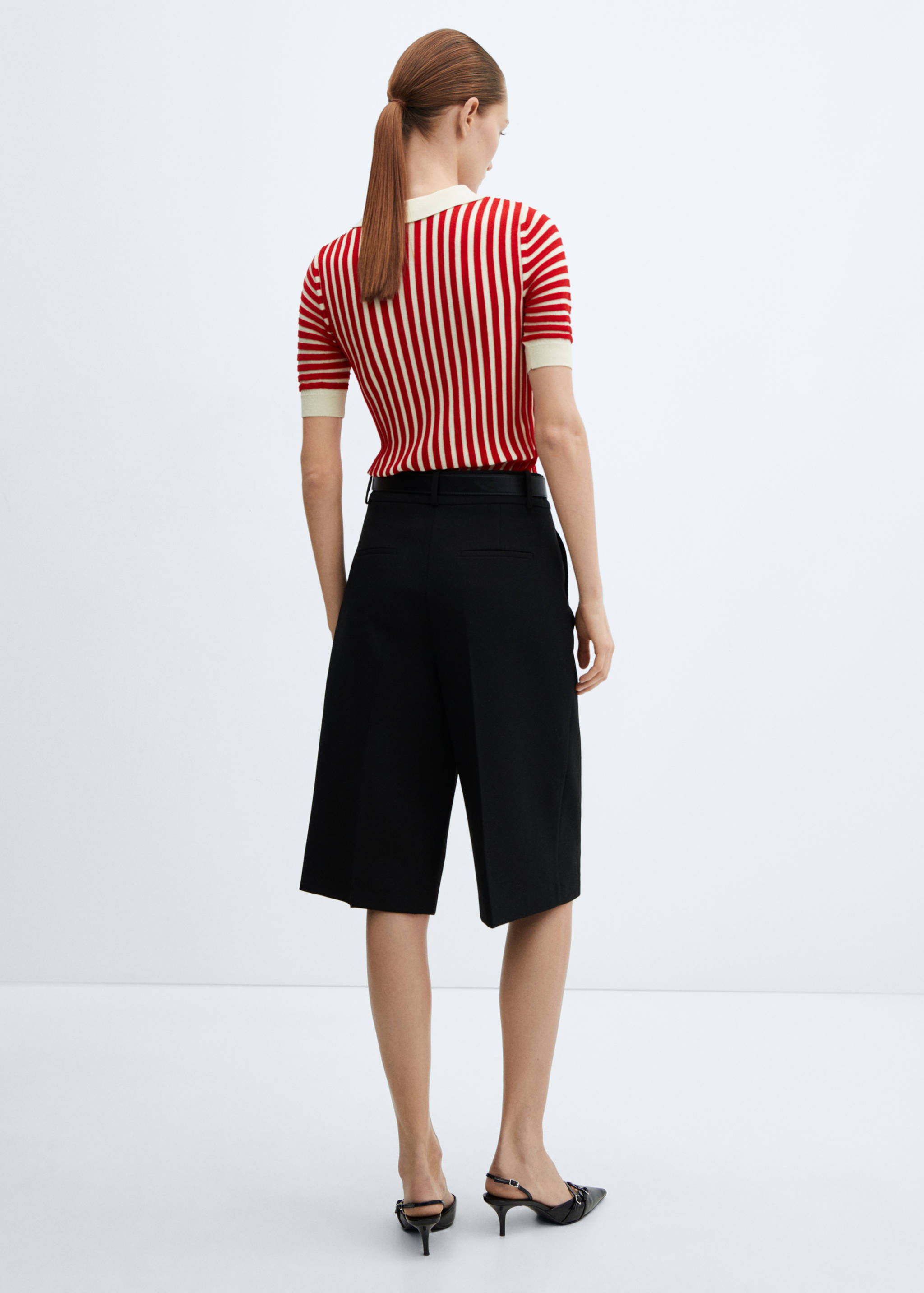 Pull-over rayures col polo - Verso de l’article