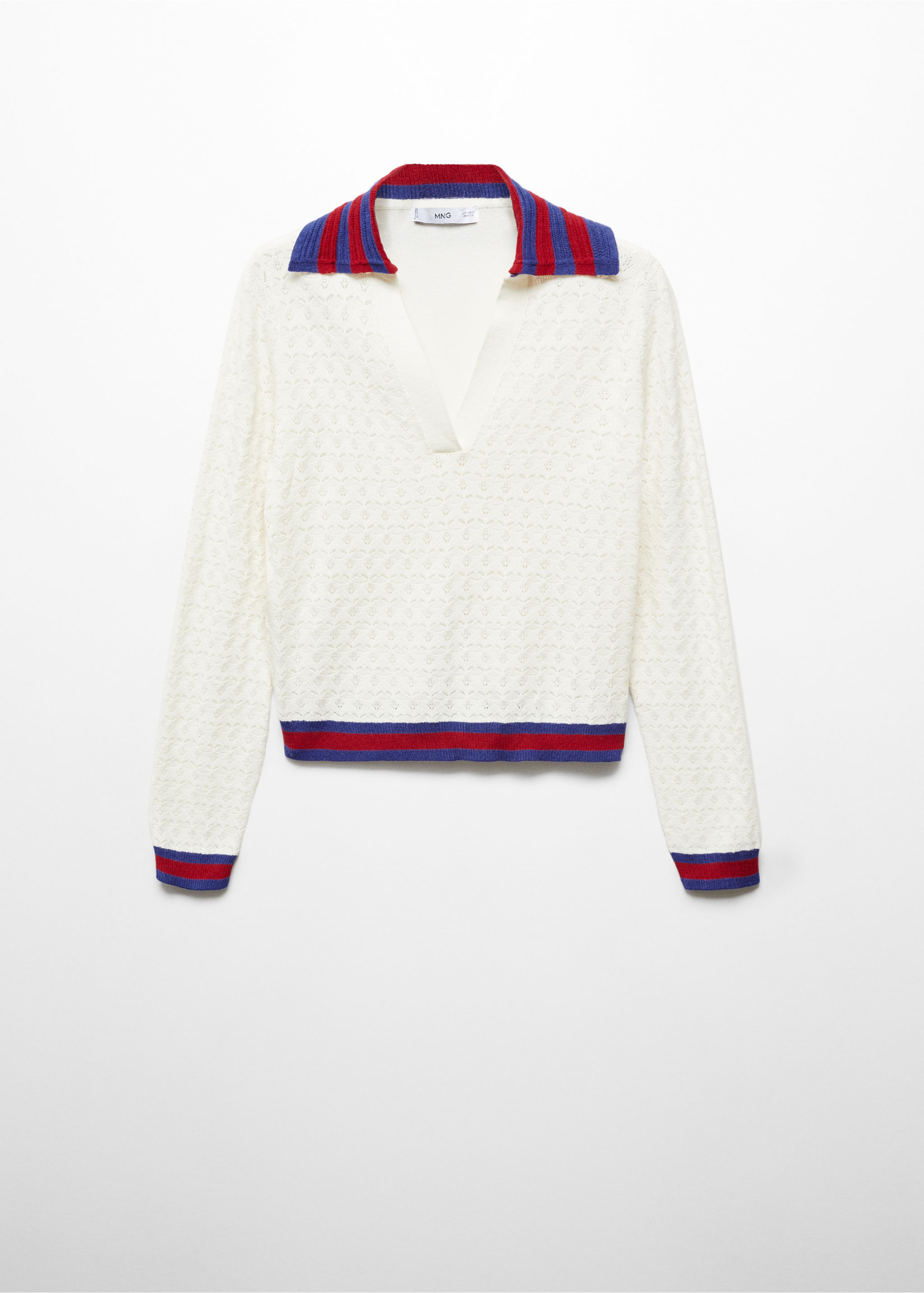 Knitted polo-neck sweater - Article without model