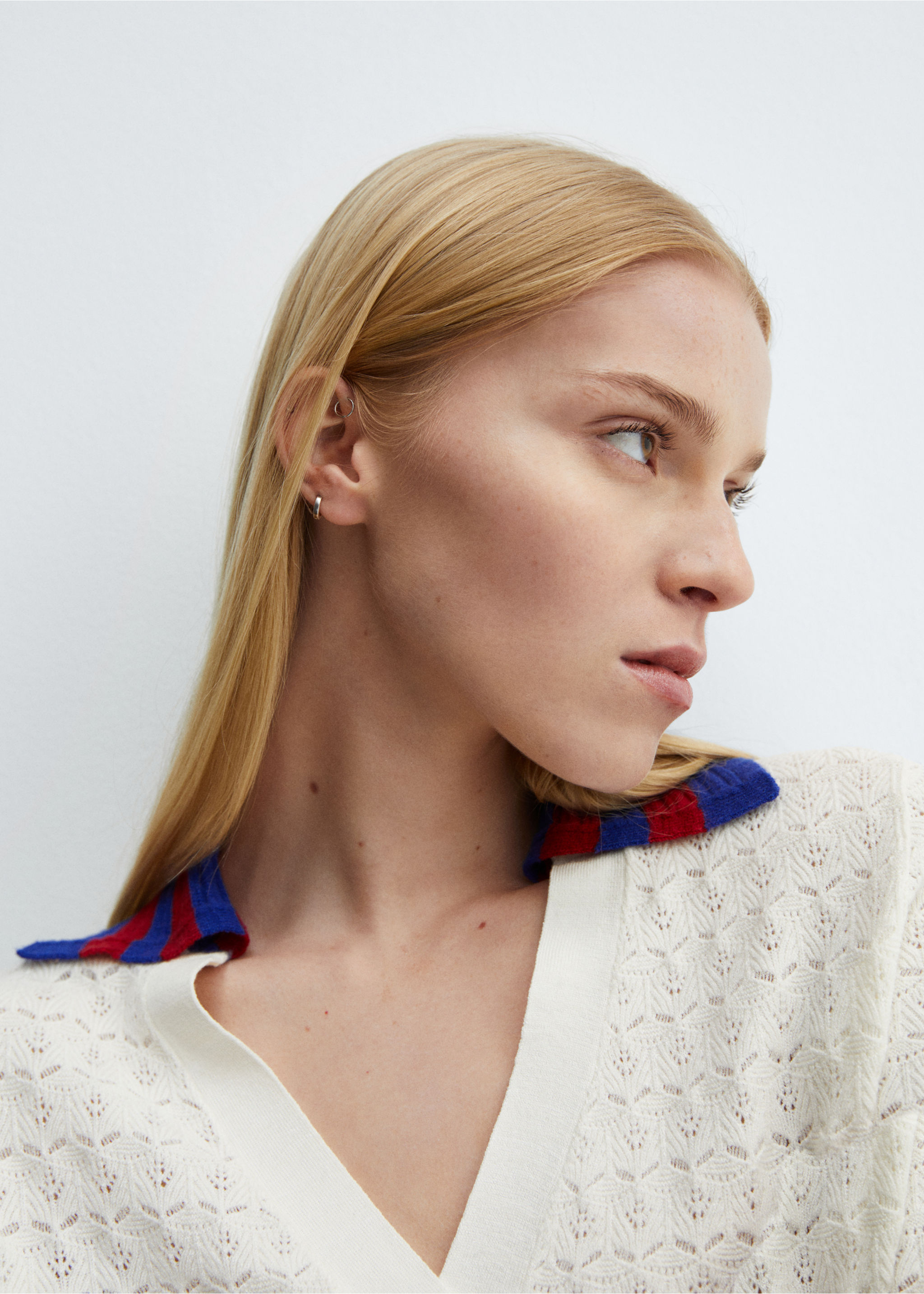 Knitted polo-neck sweater - Details of the article 1