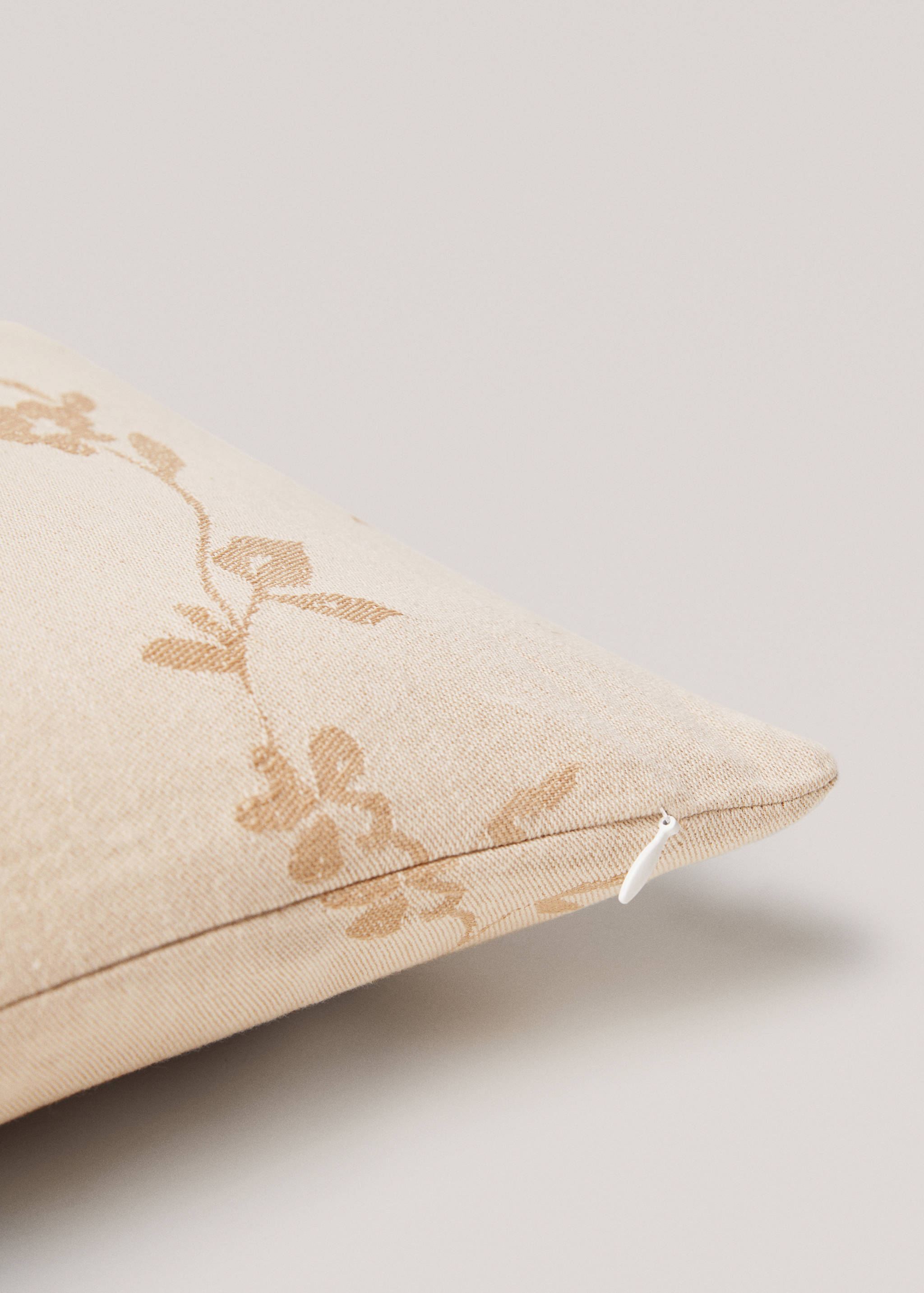 Floral-print cotton cushion cover 30x50cm - Details of the article 1