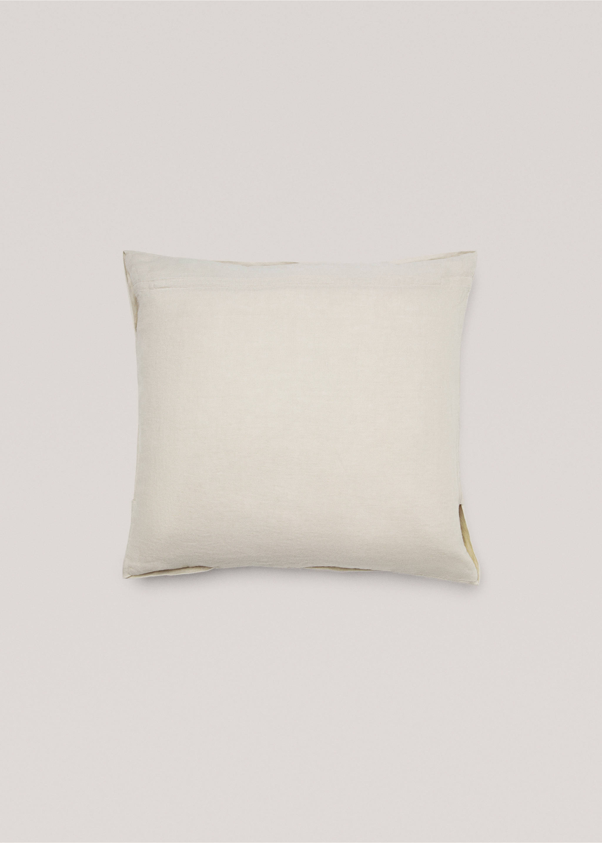 Housse de coussin 100 % lin tressée 50x50 cm - Détail de l'article 1, Sable. Ref: 67034073-00.