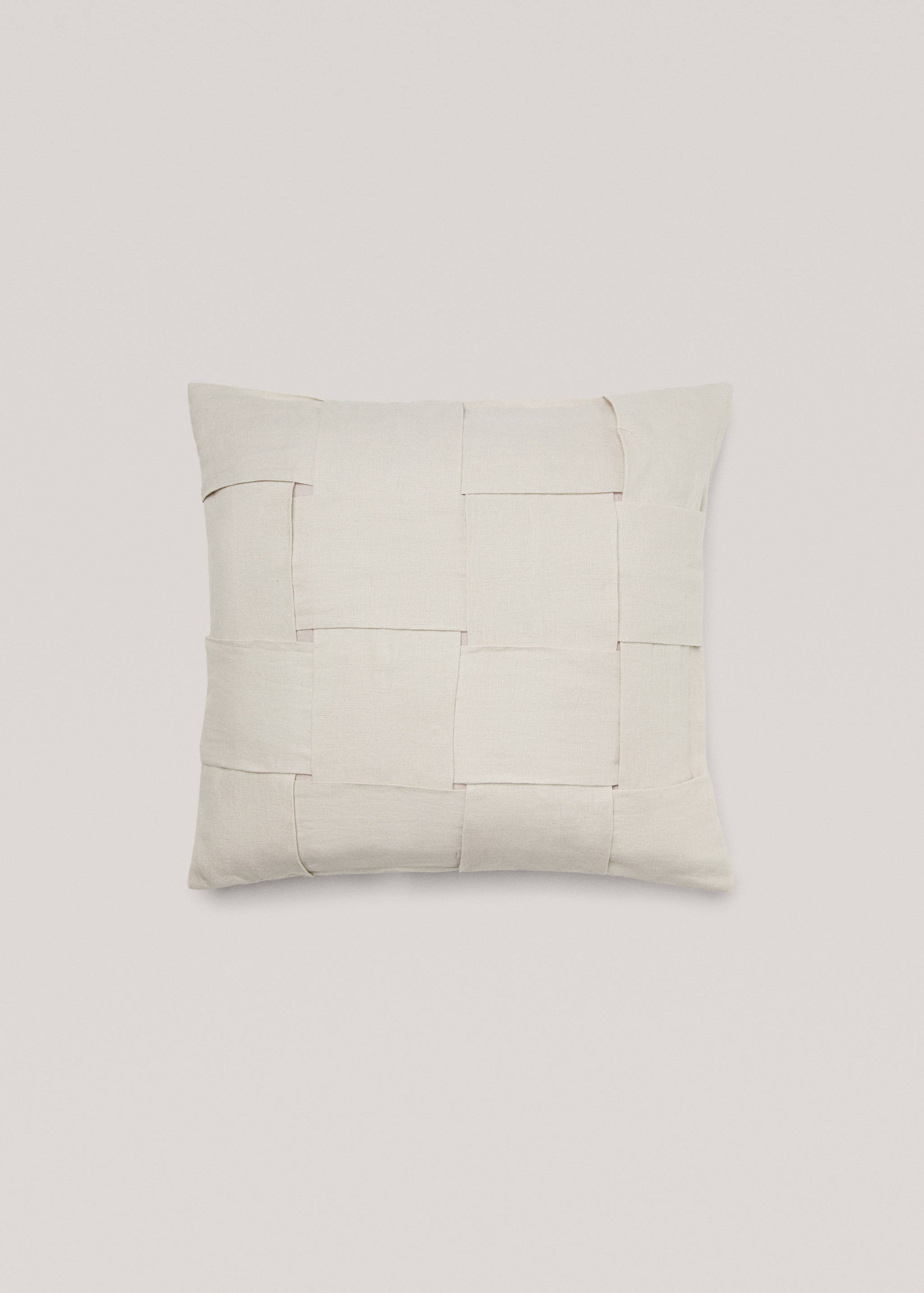 Housse de coussin 100 % lin tressée 50x50 cm - Article sans modèle
