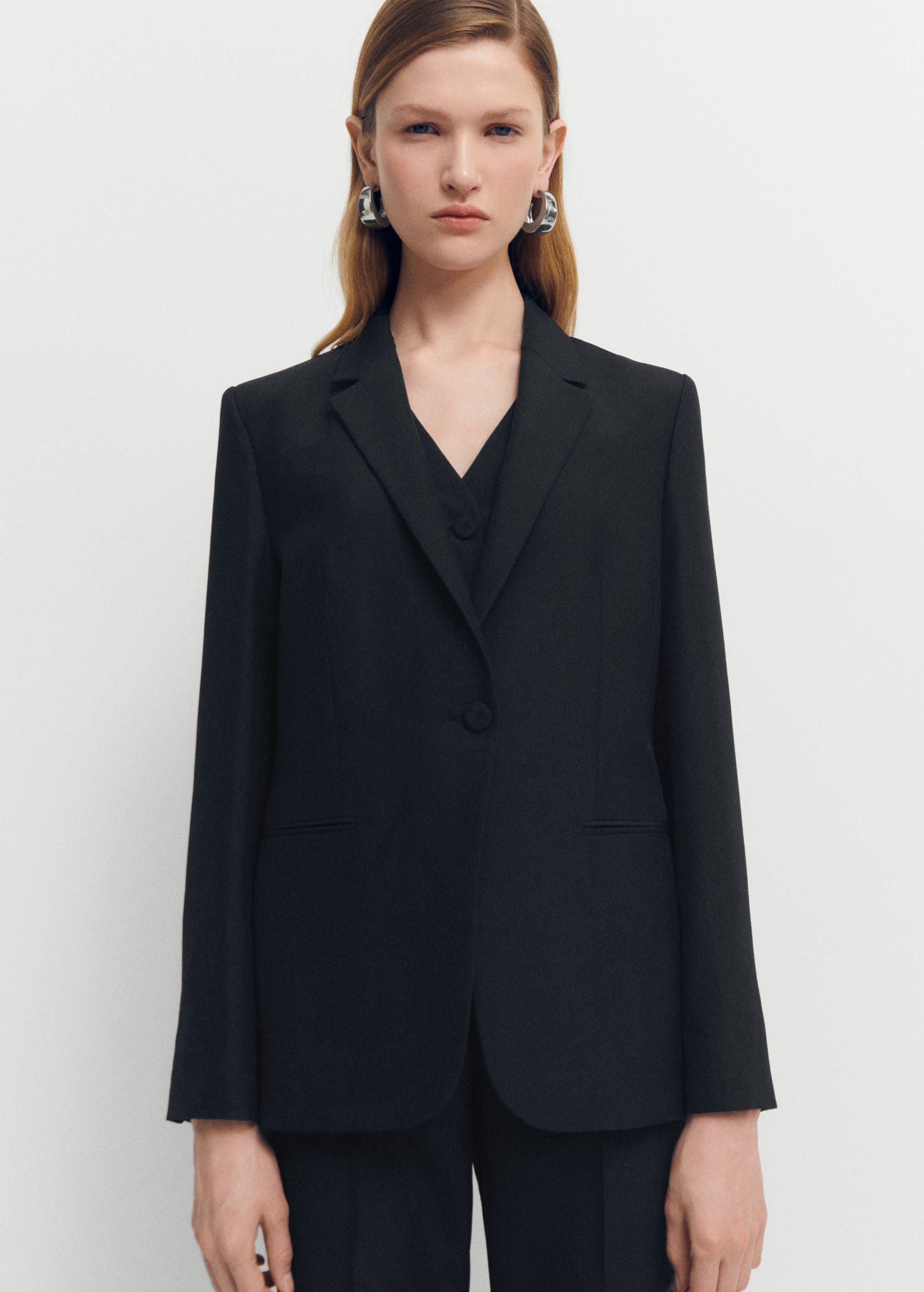 Veste de costume en laine - Plan moyen