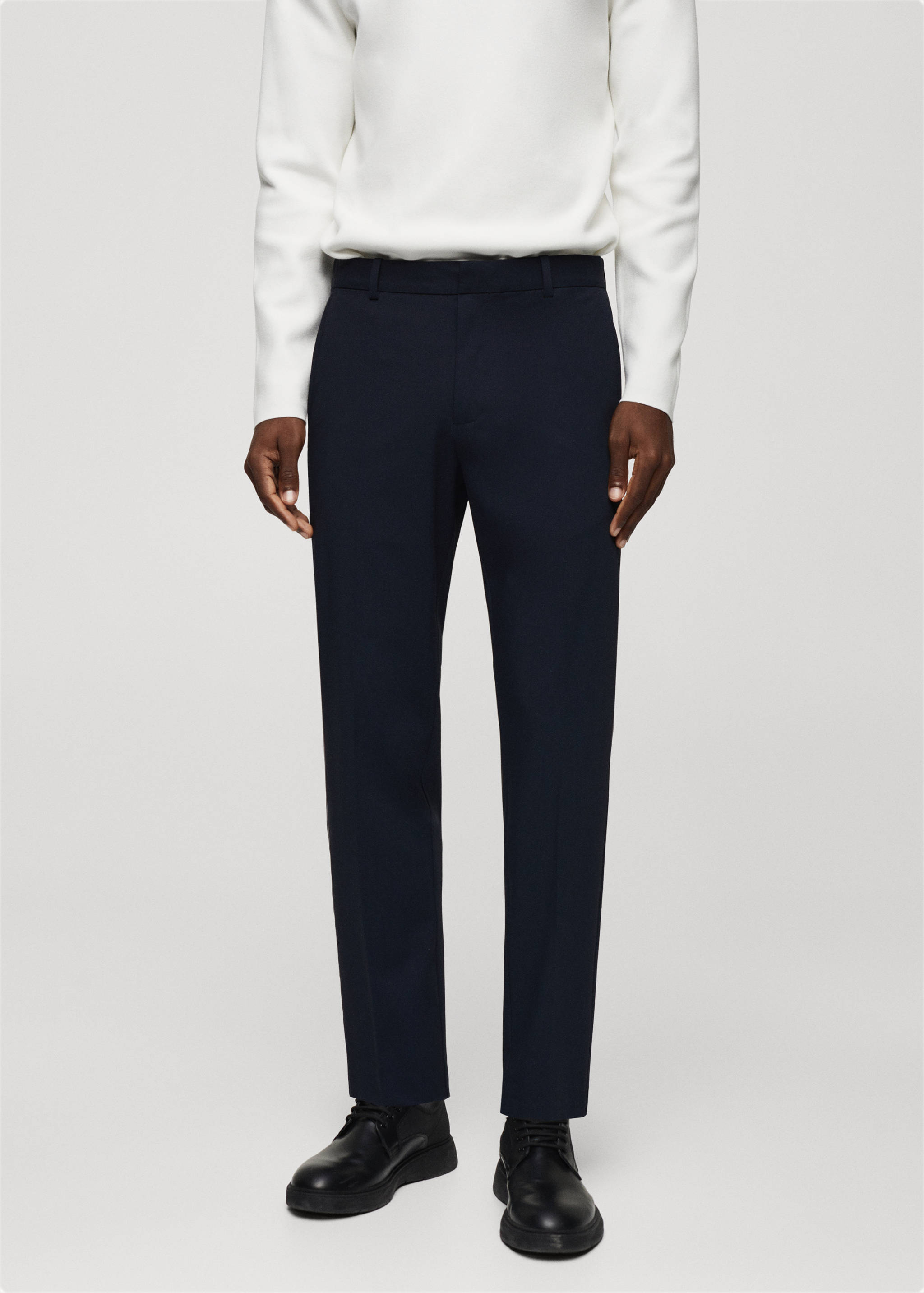 Slim fit stretch trousers - Medium plane