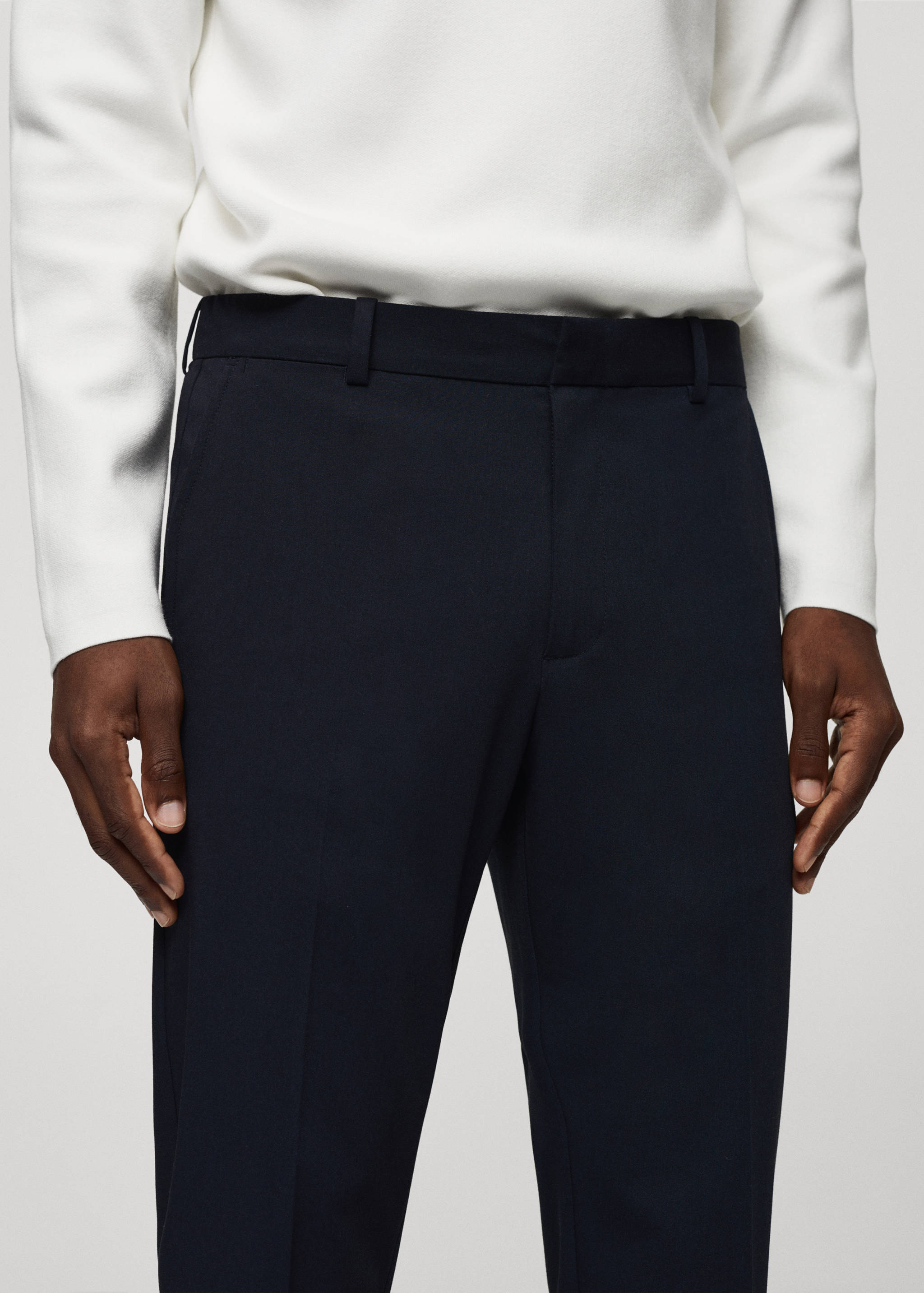 Slim fit stretch trousers - Details of the article 1