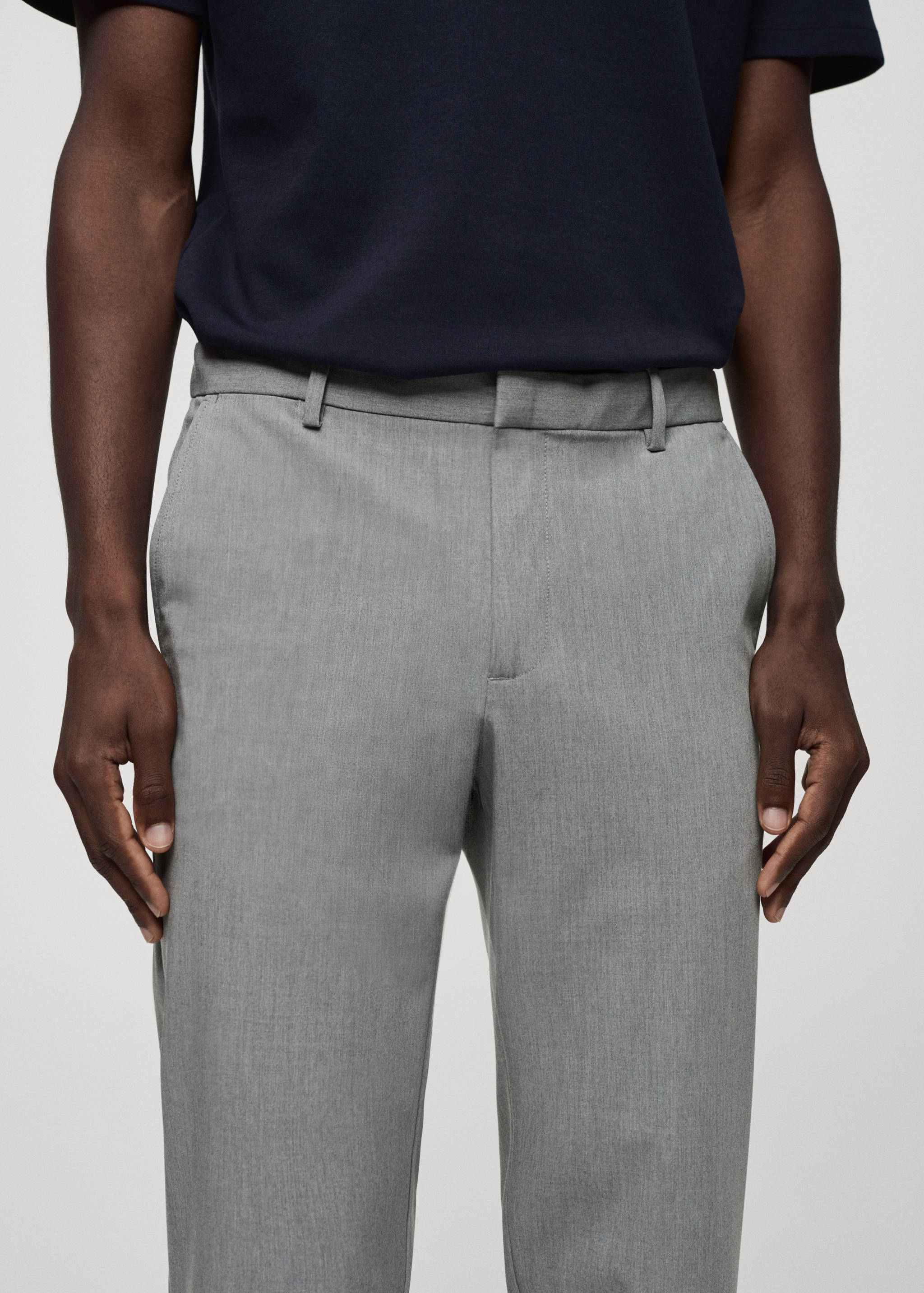 Slim fit stretch trousers - Details of the article 1
