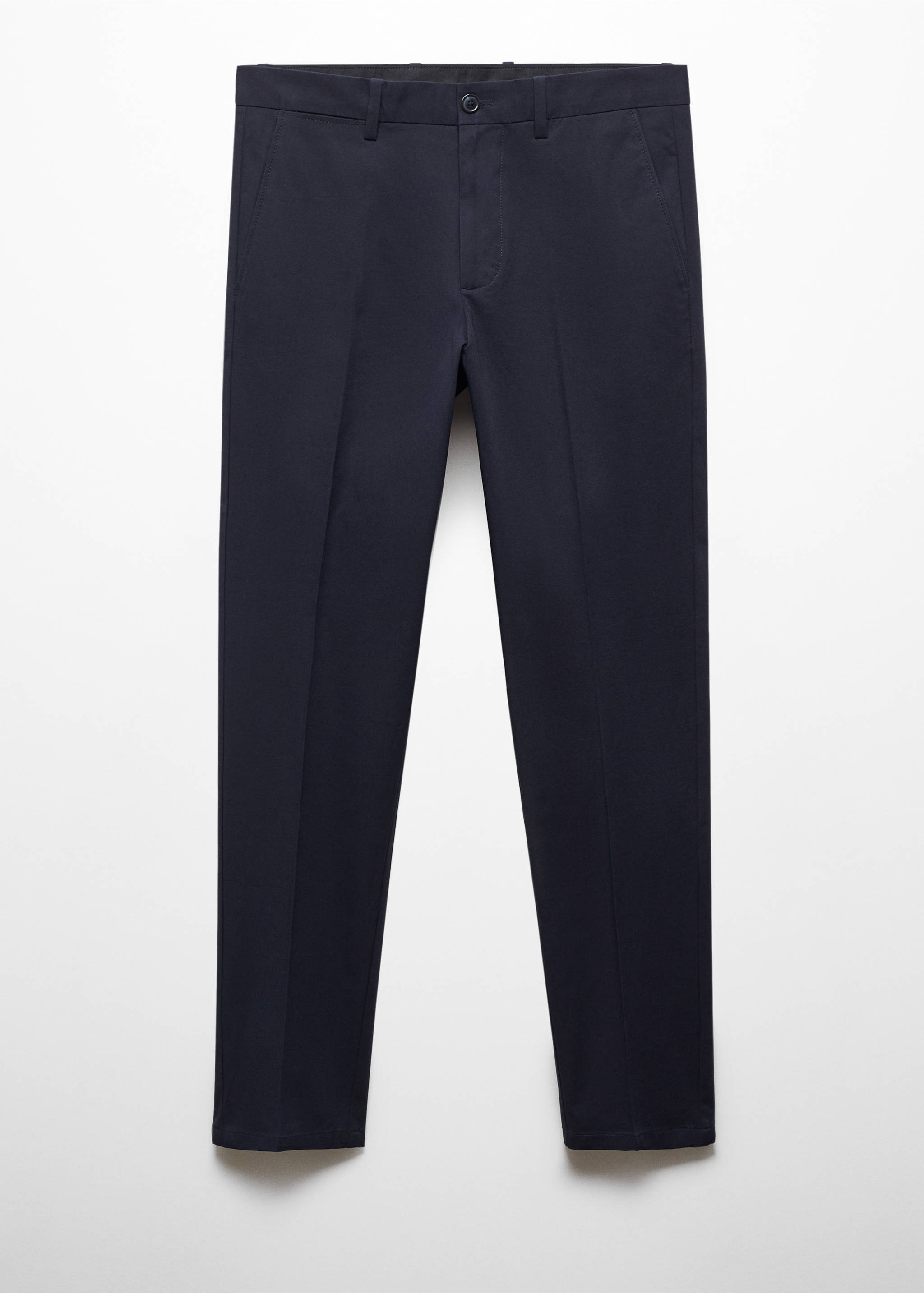 Regular-fit cotton trousers - Article without model, Dark Navy. Ref: 67034442-00.