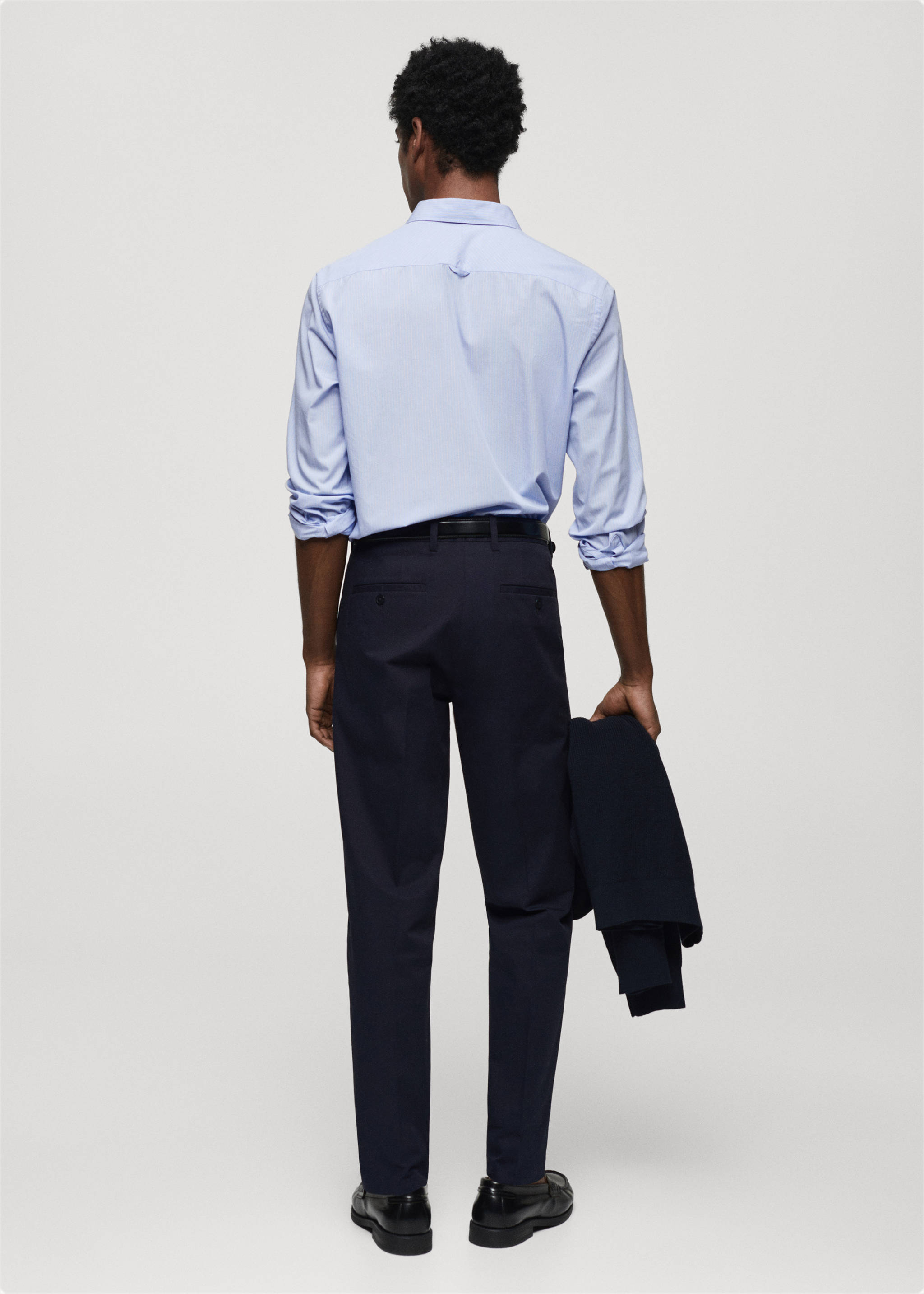 Regular-Fit-Streifenhemd aus Baumwolle - Rückseite des Artikels