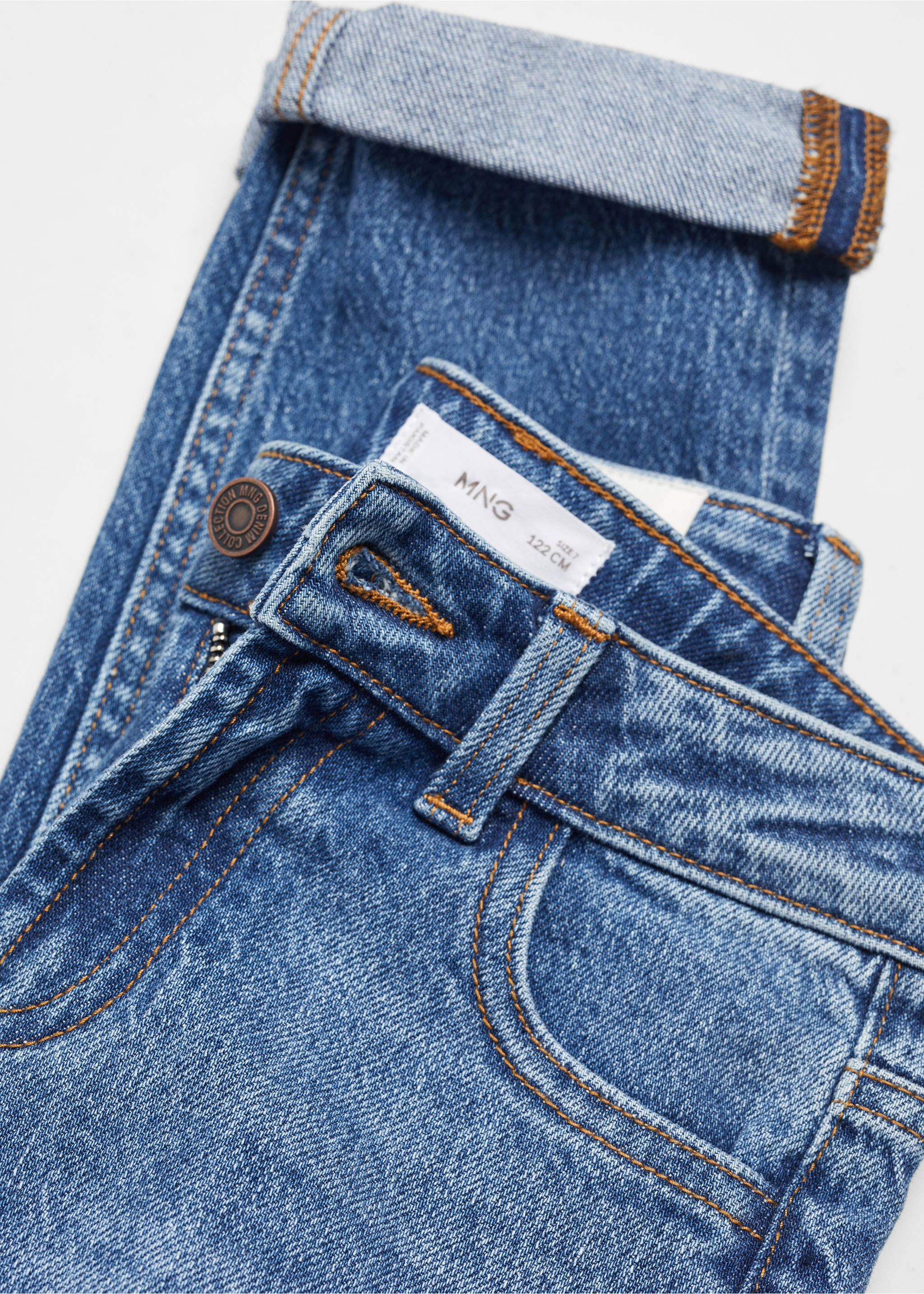 Regular-fit jeans - Details of the article 8, Medium Blue. Ref: 67034452-00.
