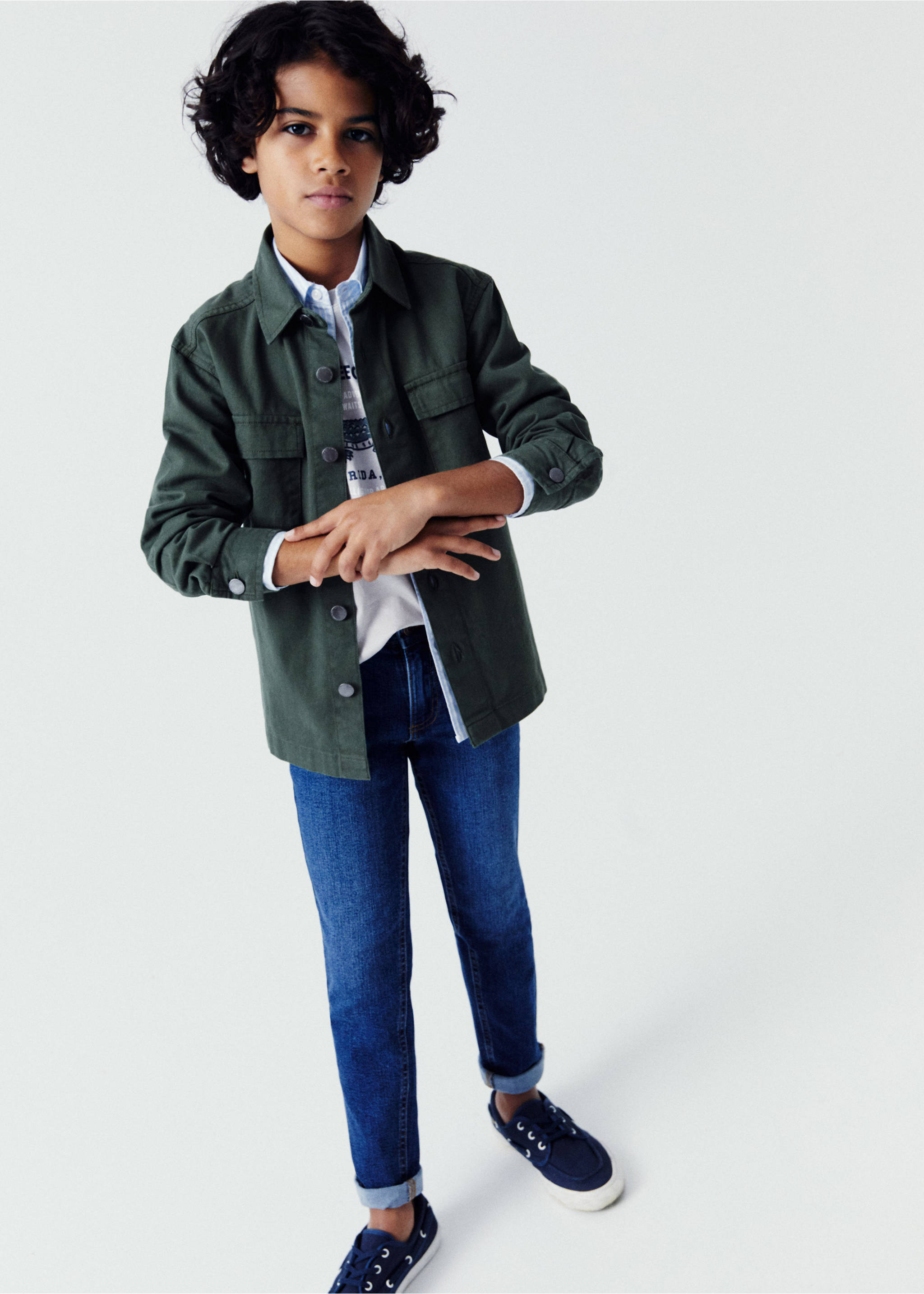 Regular-fit jeans - Details of the article 5, Medium Blue. Ref: 67034452-00.