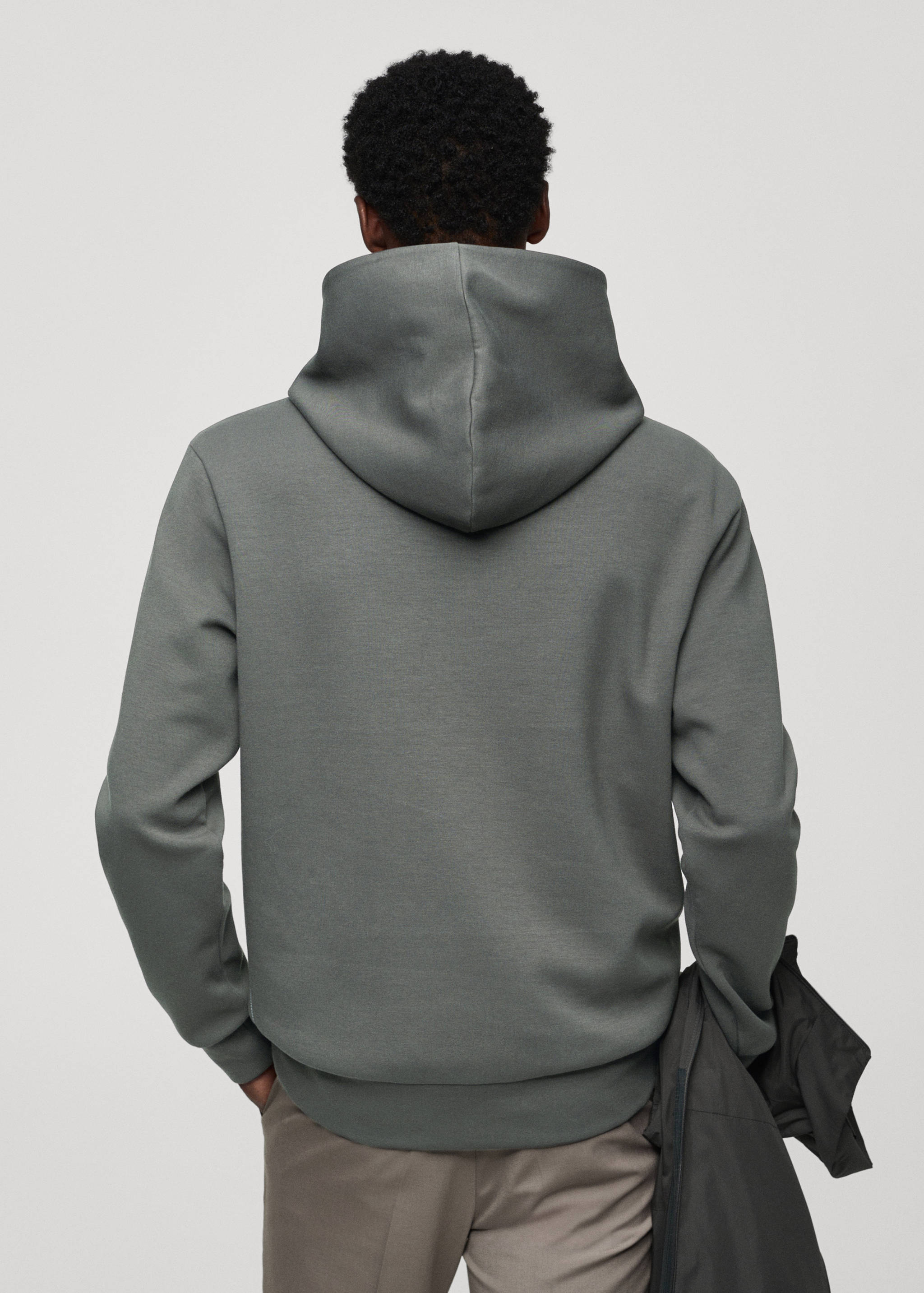 Kapuzensweatshirt aus technischem Stoff - Rückseite des Artikels