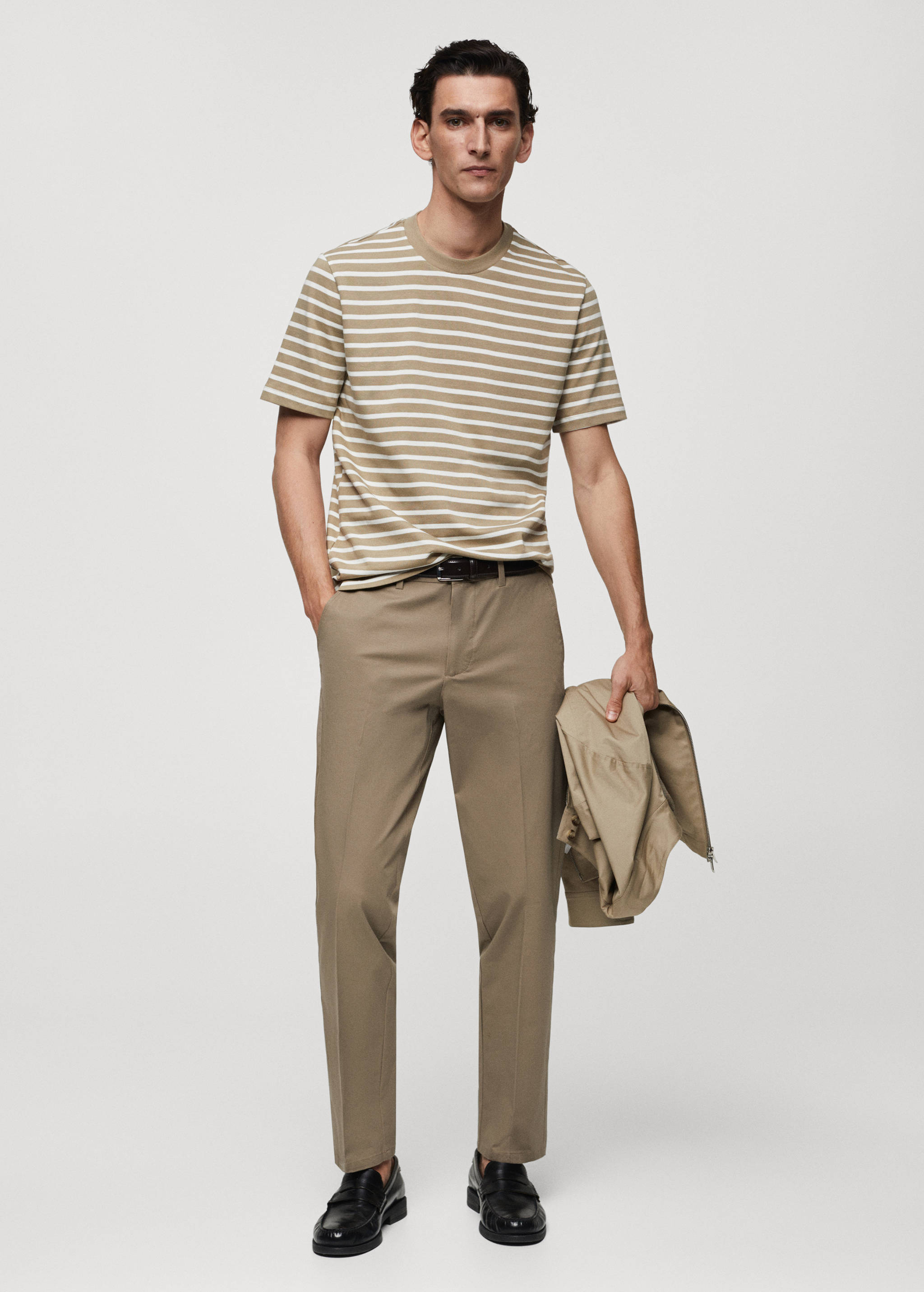 Gestreiftes Baumwoll-Shirt - Allgemeine Ansicht