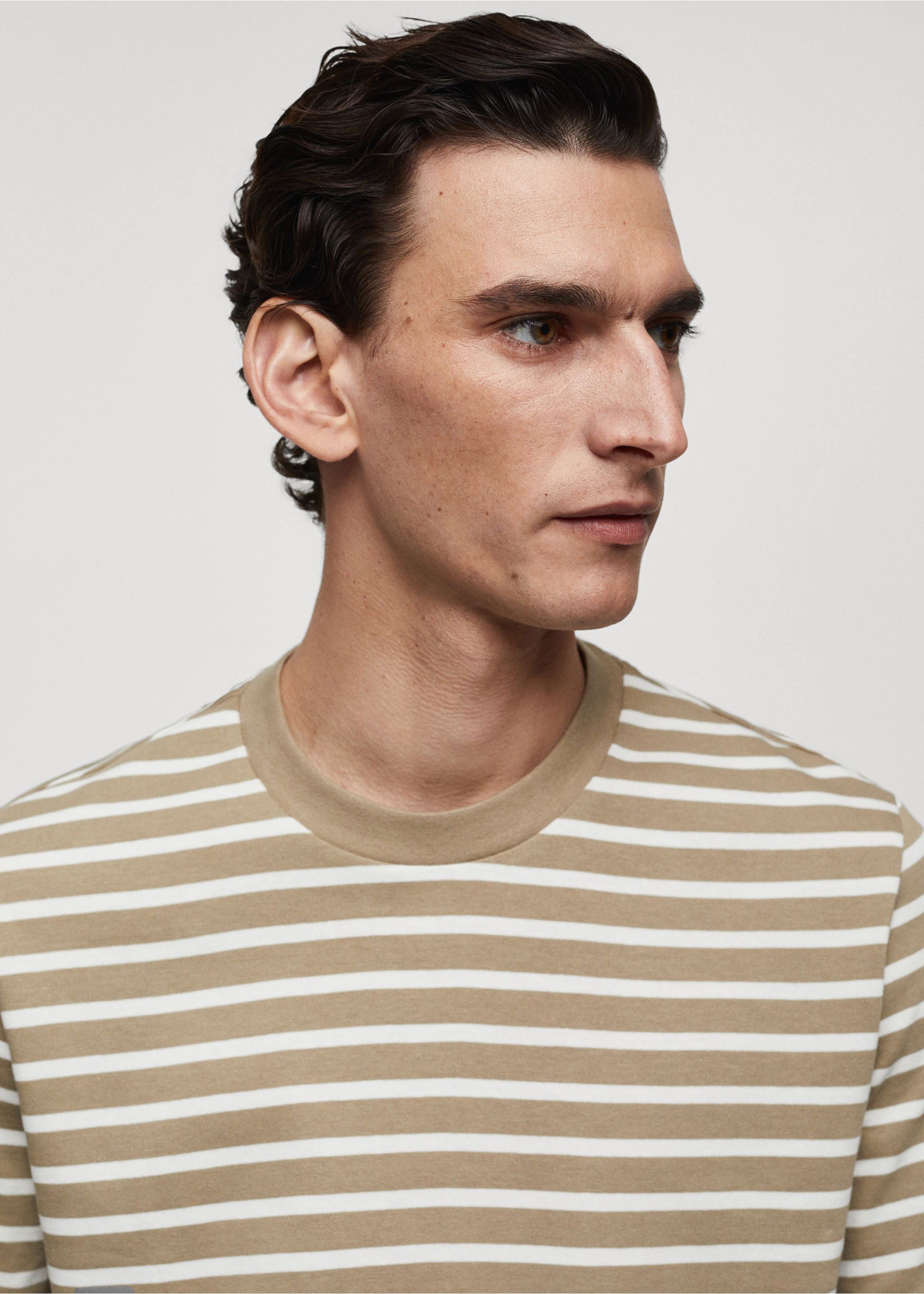 Striped cotton T-shirt - Details of the article 1