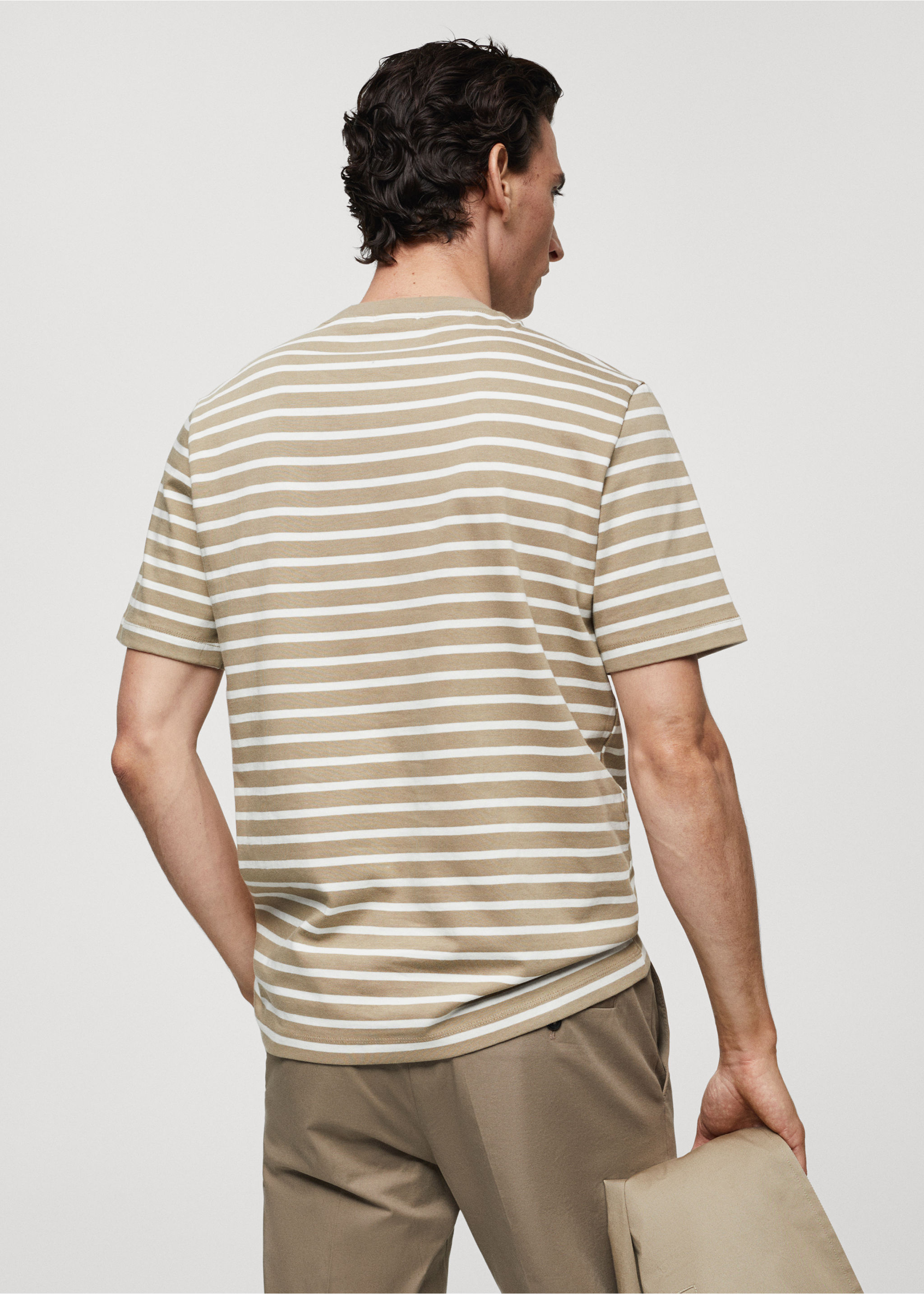 Striped cotton T-shirt - Reverse of the article