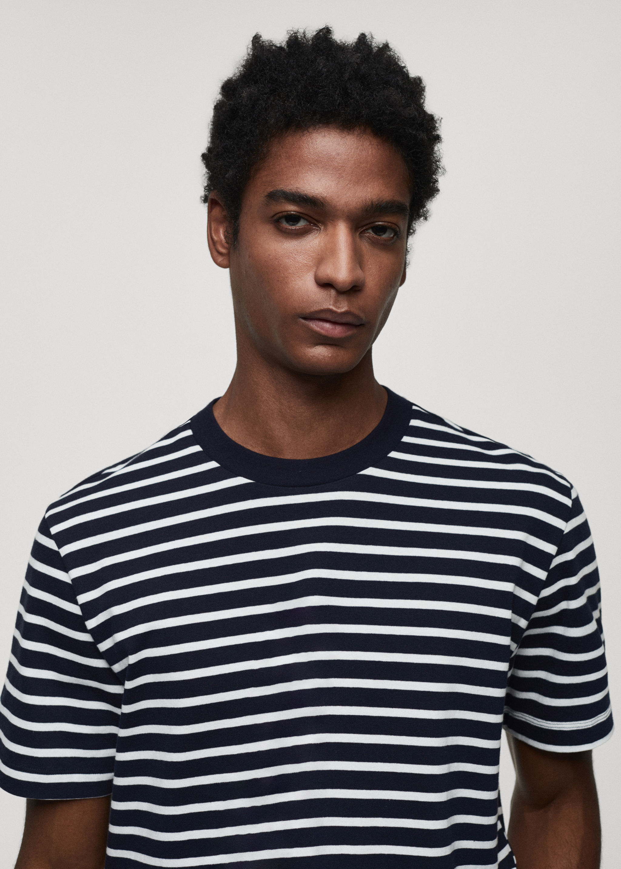 Striped cotton T-shirt - Details of the article 1