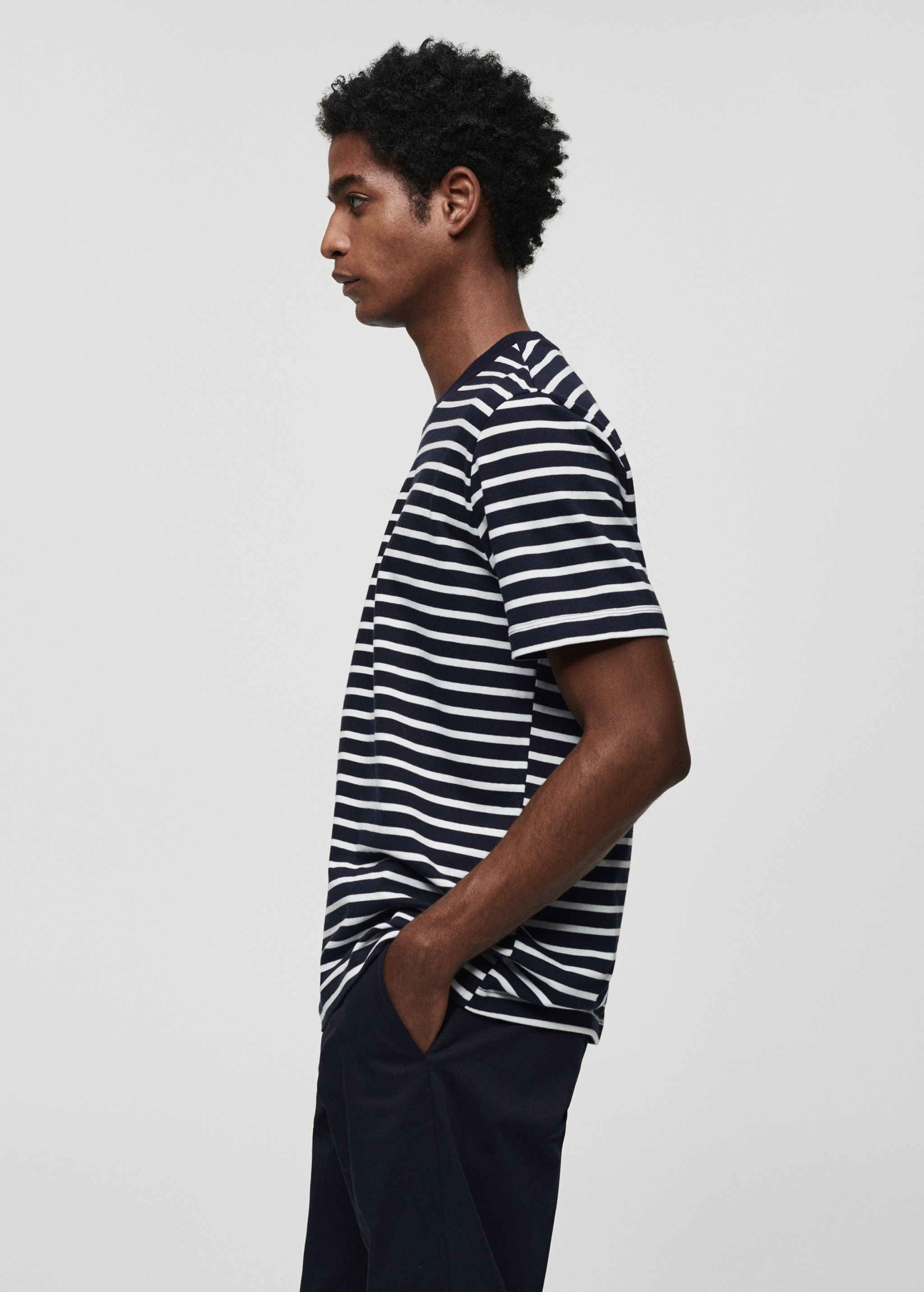 Striped cotton T-shirt - Details of the article 2