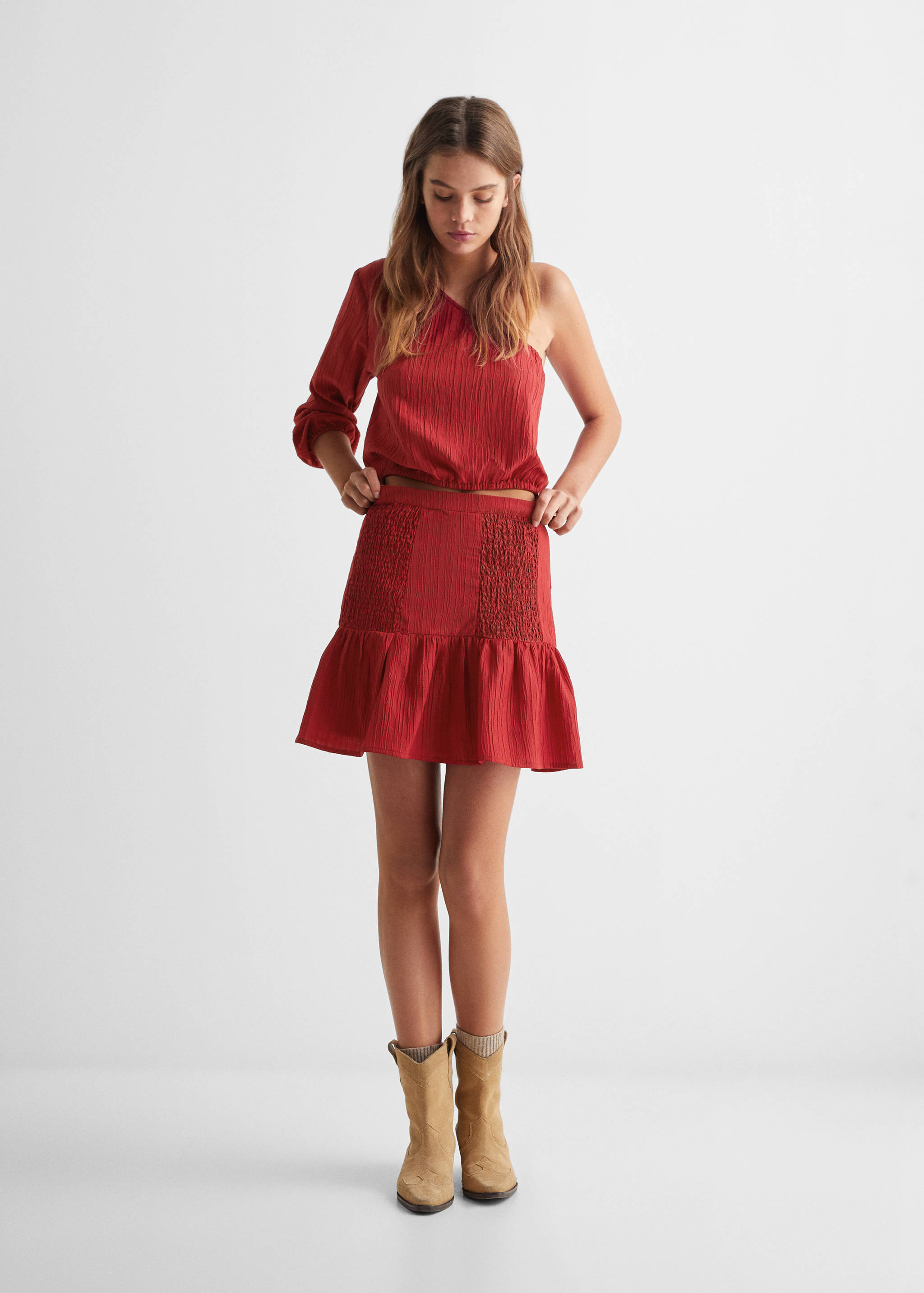 Spódnica marszczona z falbankami - Plan ogólny