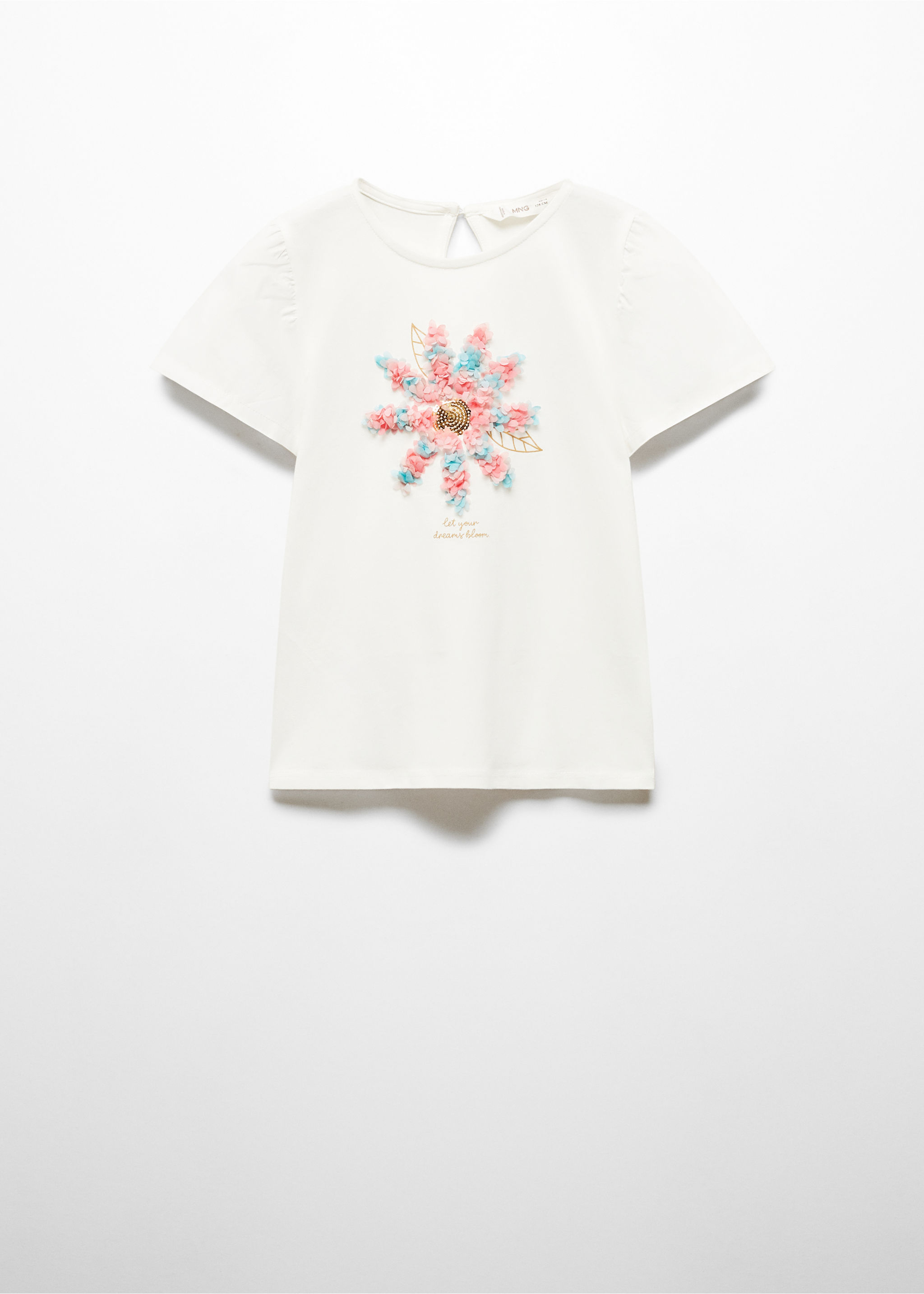 Embossed flowers t-shirt - Article without model