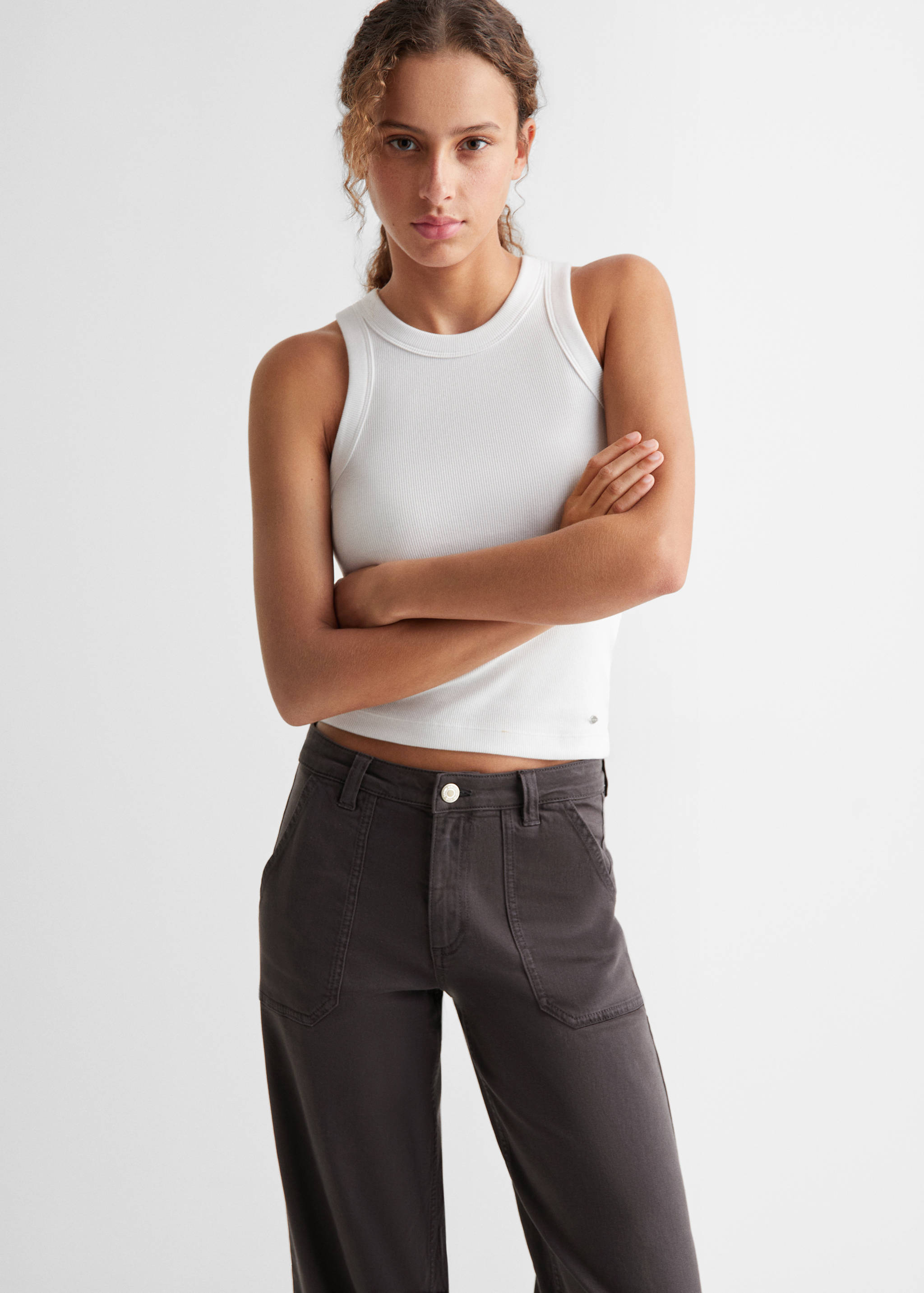 Culotte-Hose mit Taschen - Mittlere Ansicht