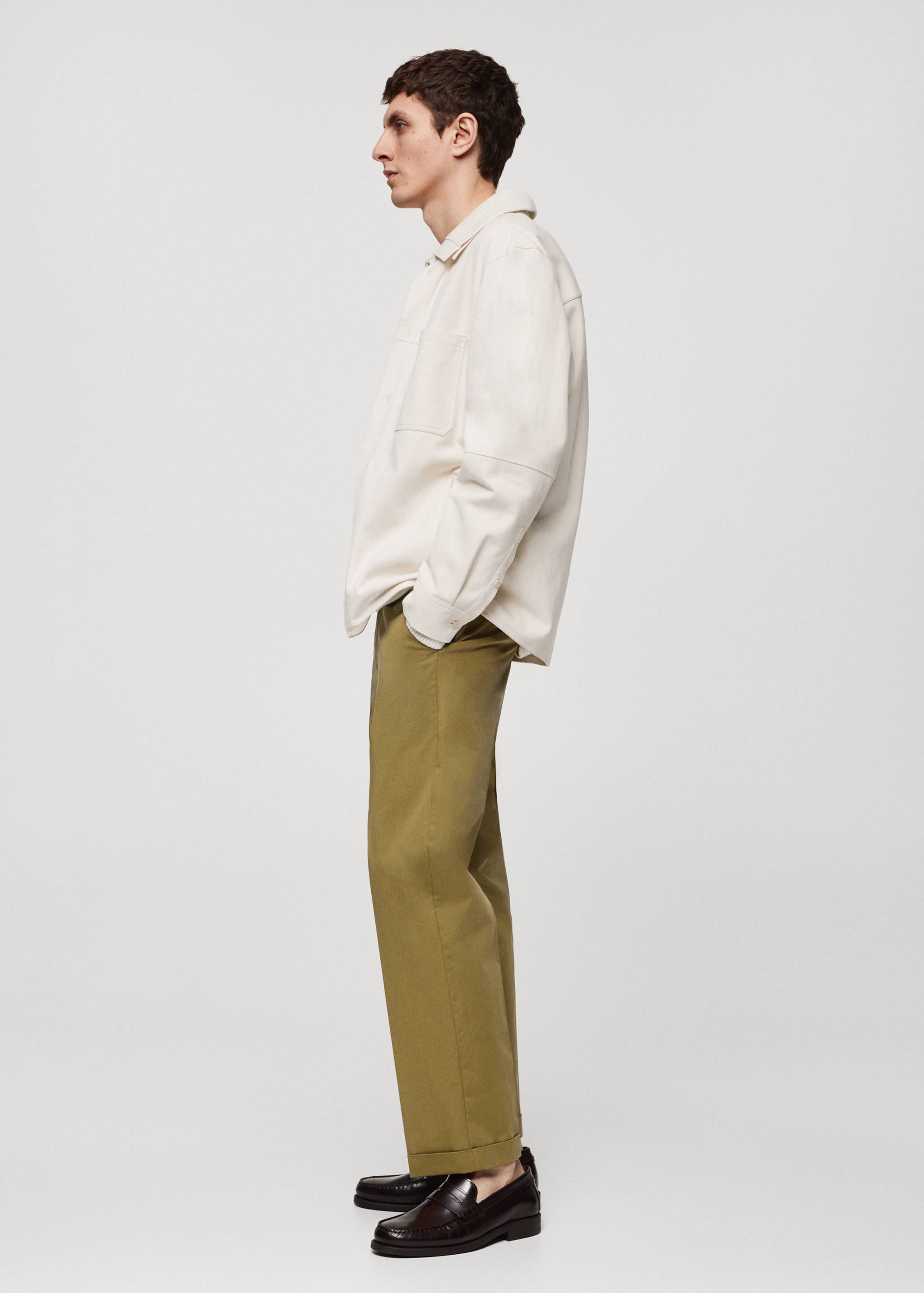 Bomullsbyxa straight fit uppvik - Detaljer om artikeln 2