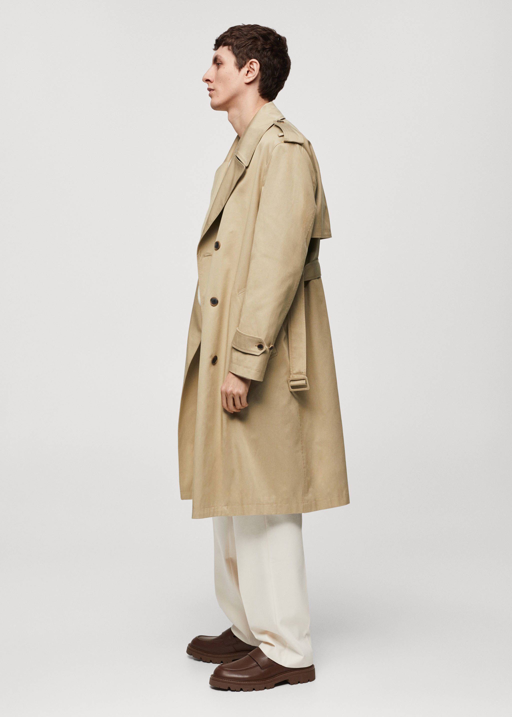 Relaxed-fit trench coat with belt - Details of the article 2