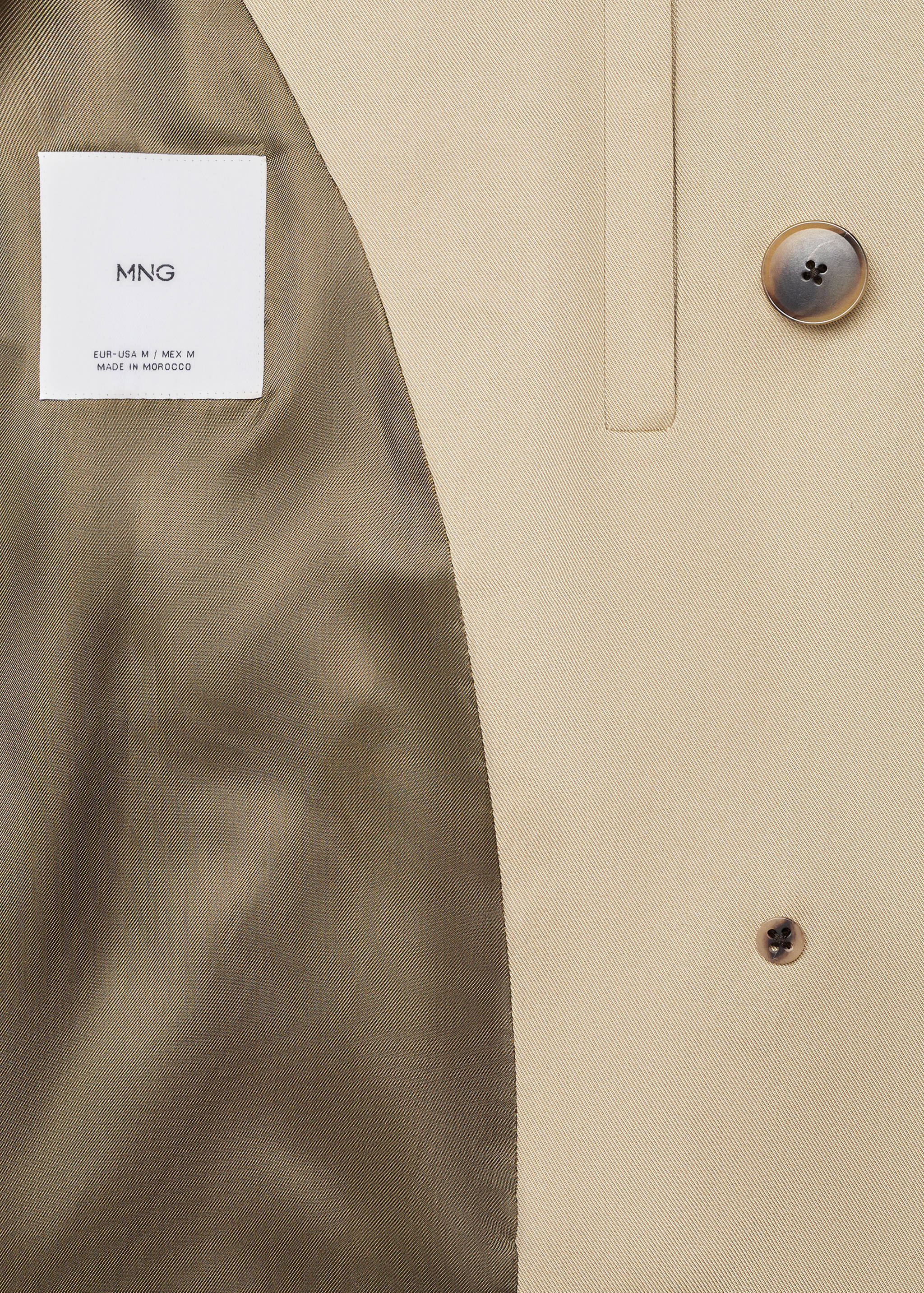 Relaxed-fit trench coat with belt - Details of the article 8