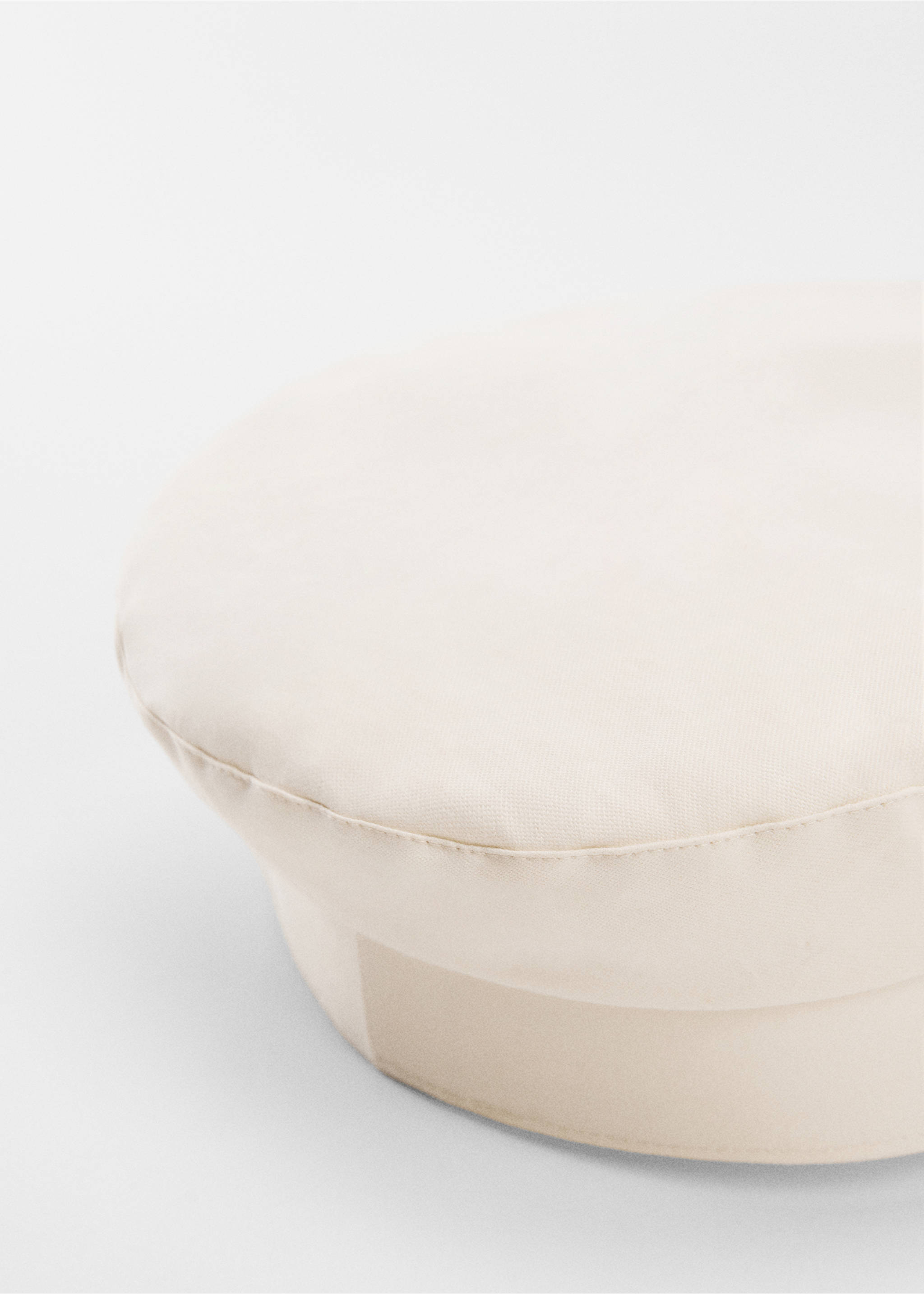 Baker-Boy-Mütze aus Baumwolle - Detail des Artikels 1, Cremeweiß. Ref: 67035728-00.