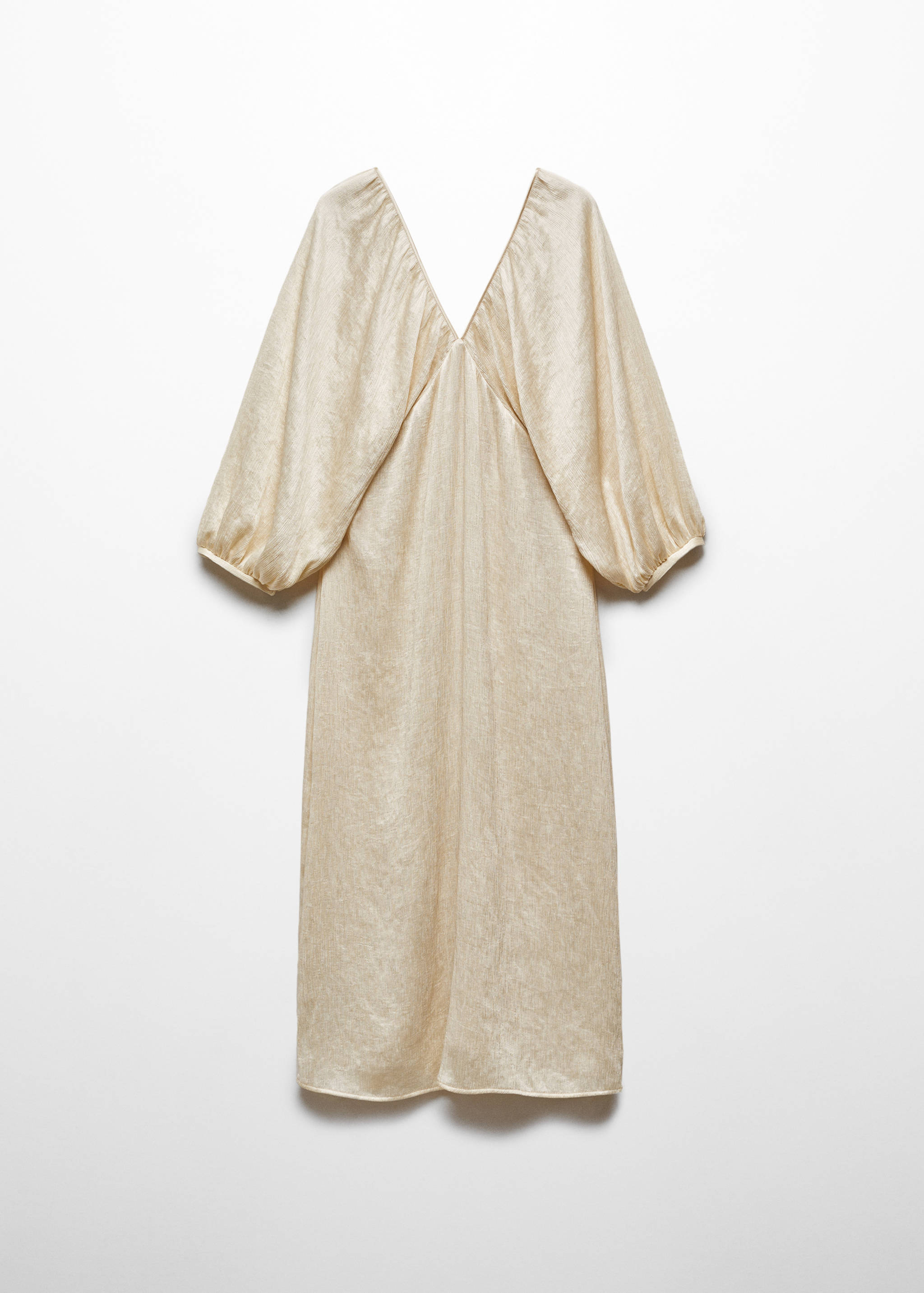 Vestido satinado escote pico - Artículo sin modelo