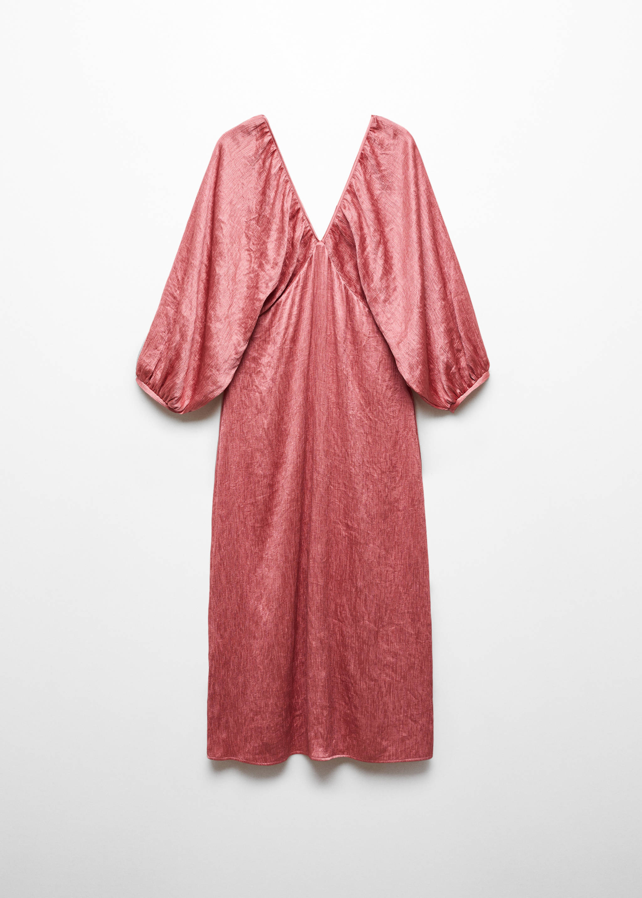 Vestido satinado escote pico - Artículo sin modelo