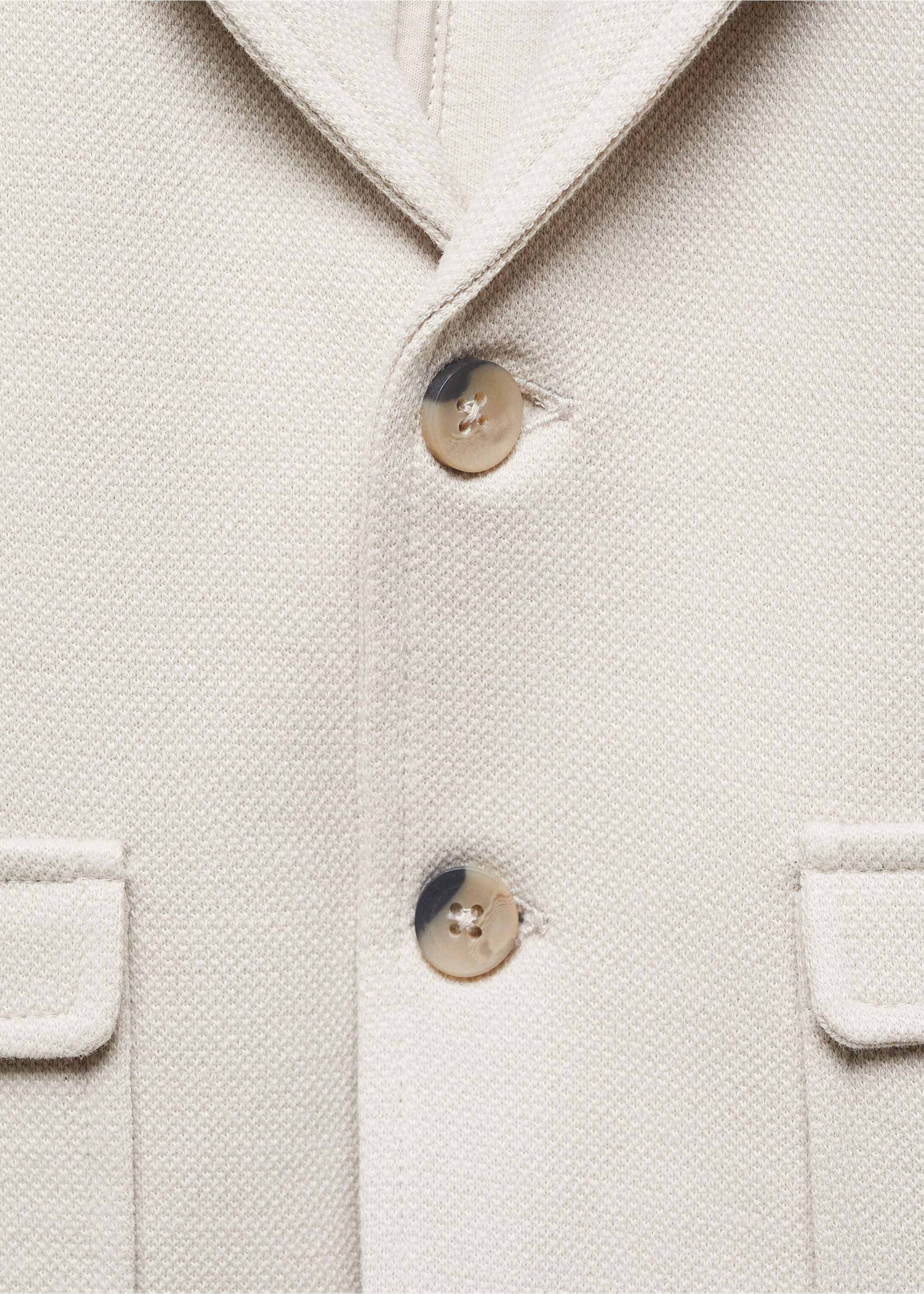 Textured regular fit suit blazer - Details of the article 8