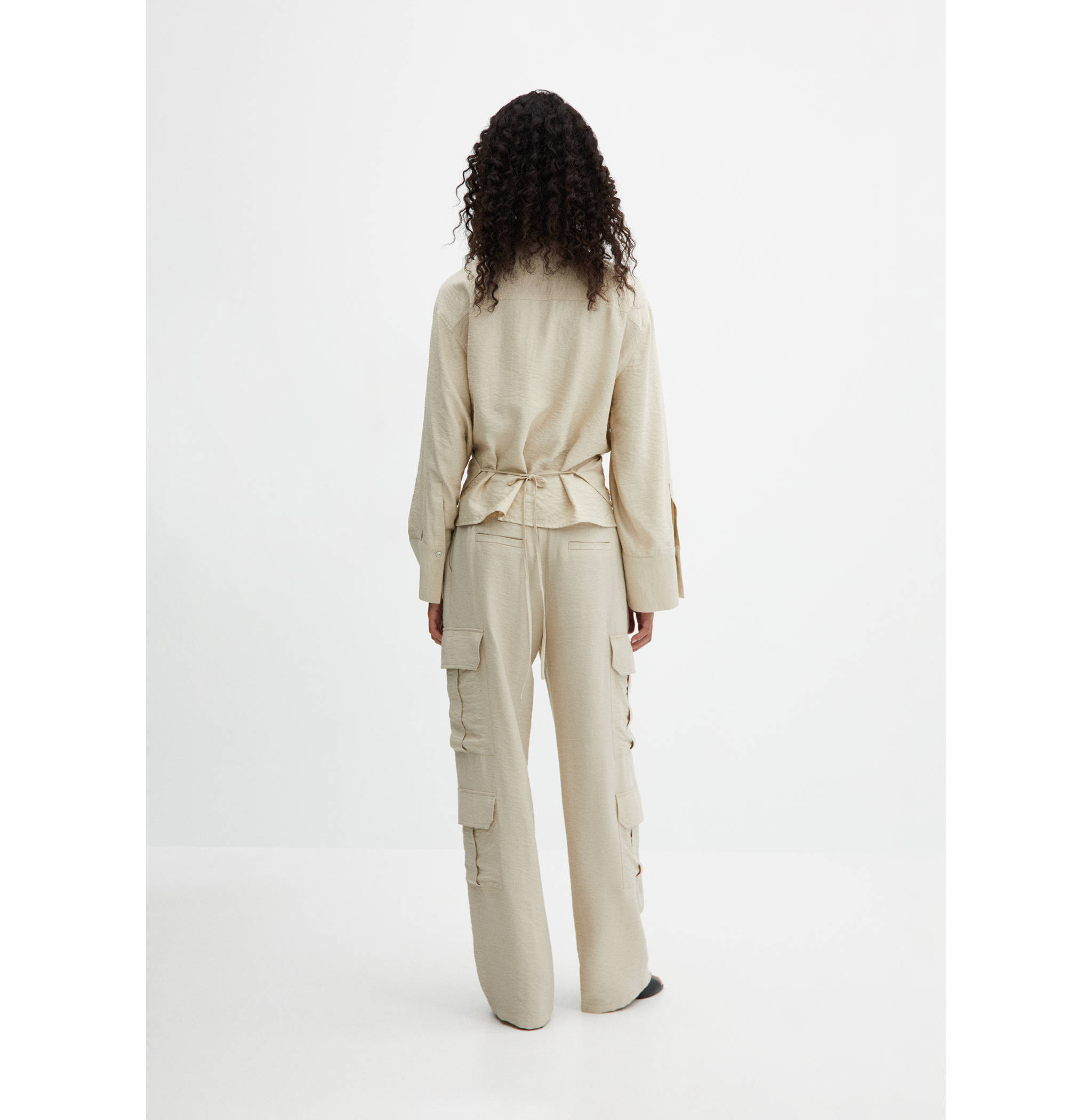 Double-breasted shirt with pockets - Reverse of the article