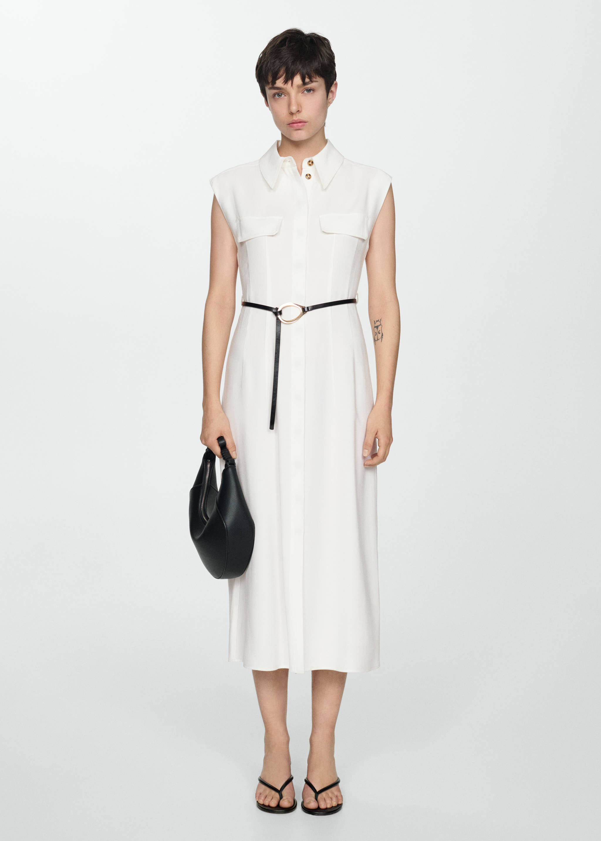 Belt shirt dress - Details of the article 2