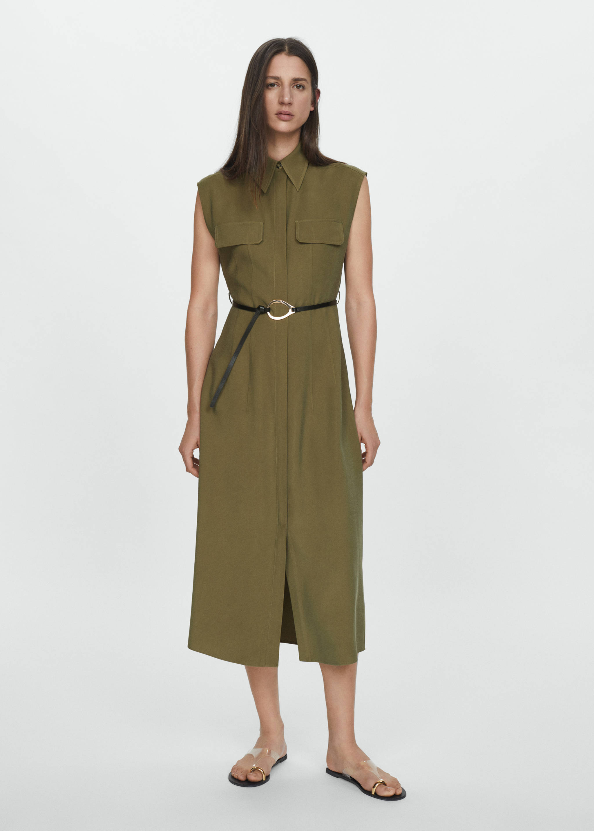 Belt shirt dress - Details of the article 2