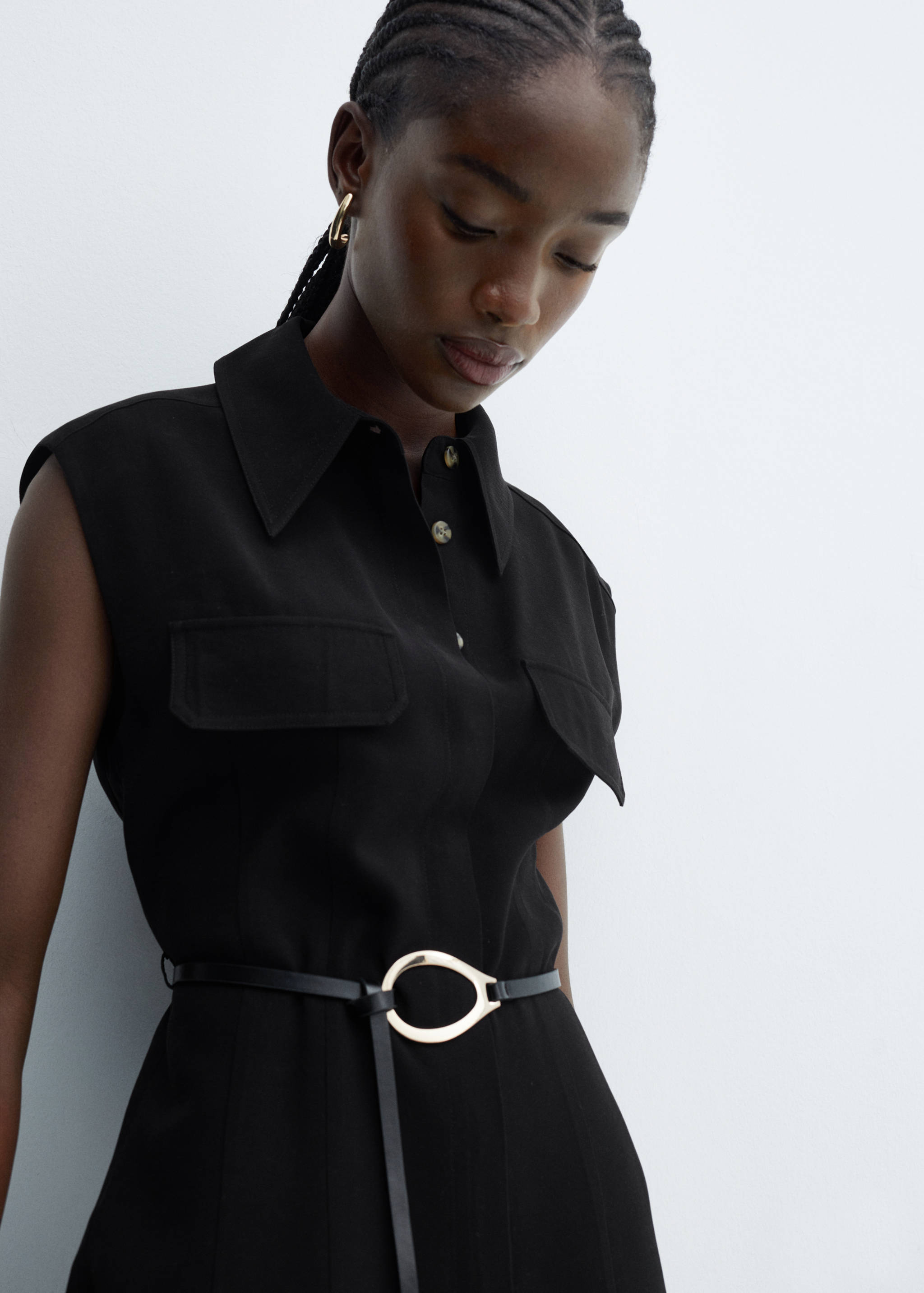 Belt shirt dress - Details of the article 1