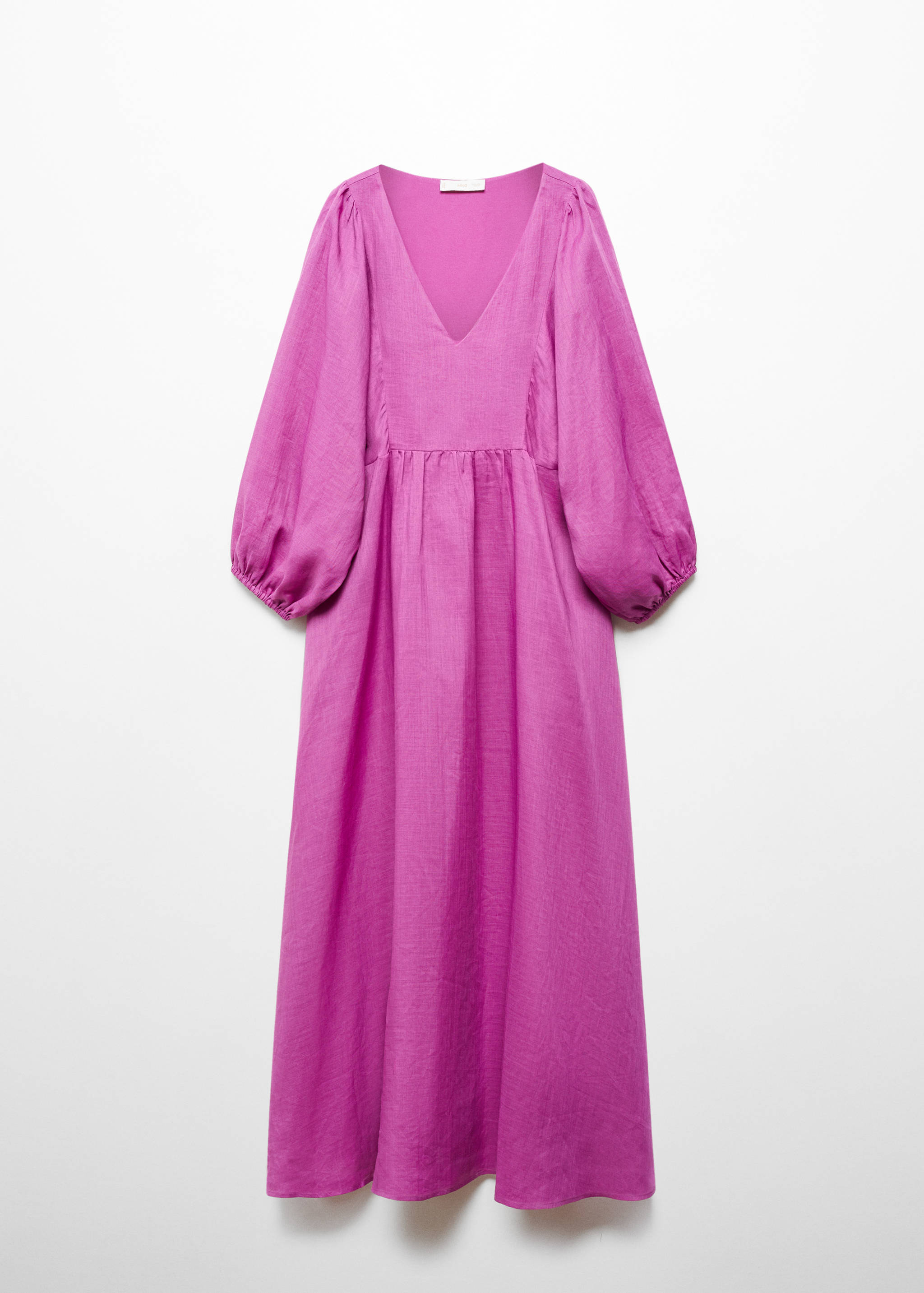 Rochie de ramie cu mâneci bufante - Articol fără model