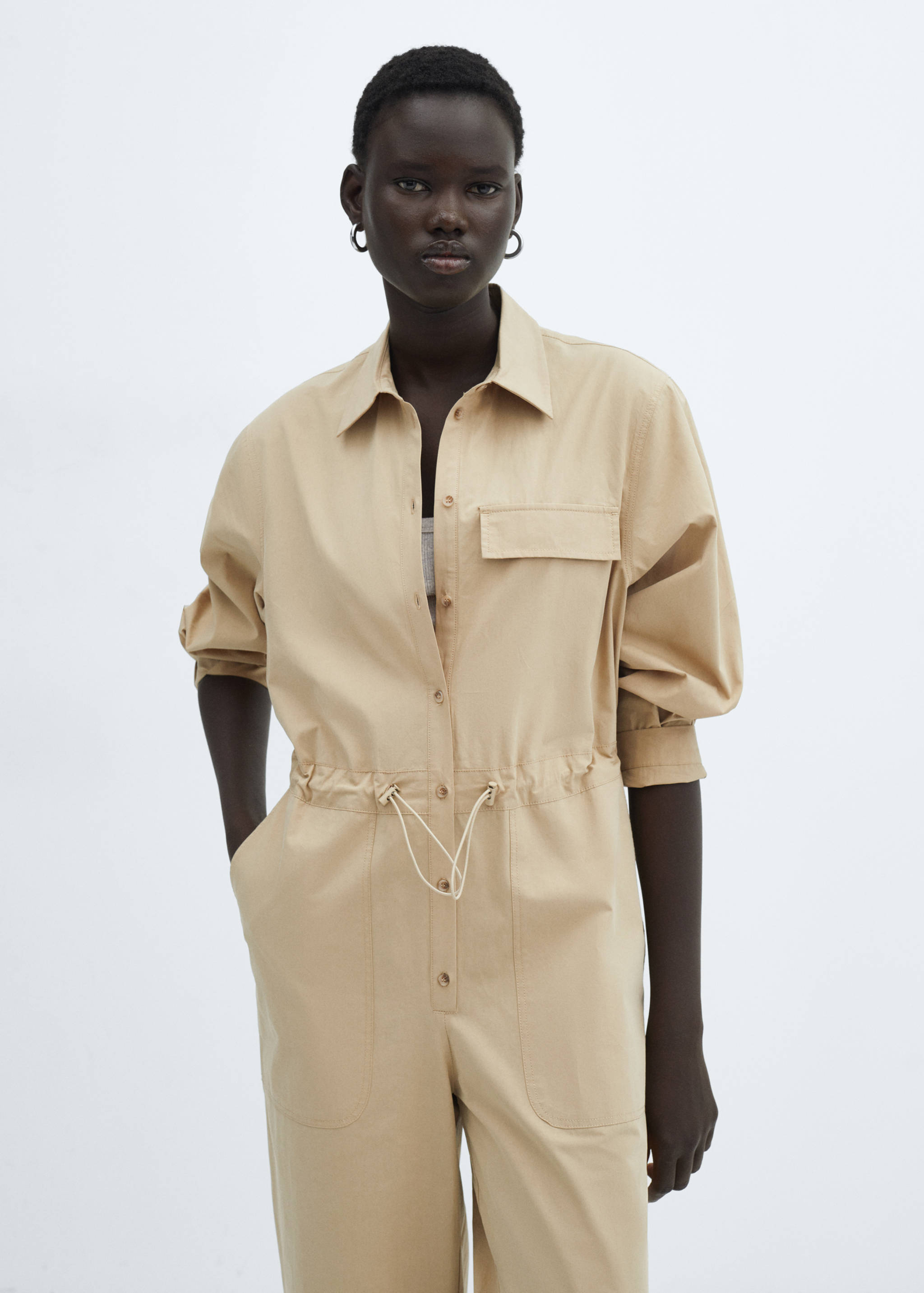 Combi-pantalon boutons - Plan moyen