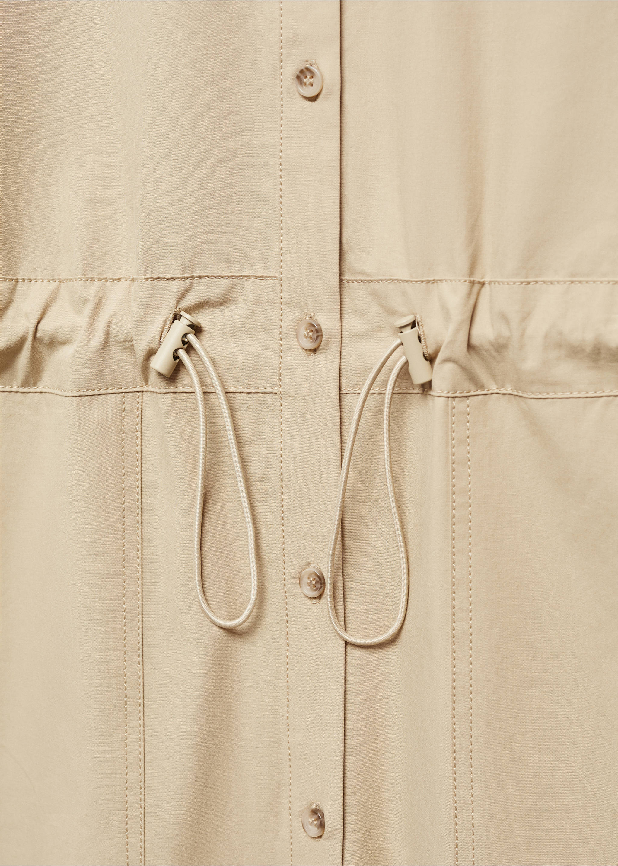 Buttoned long jumpsuit - Details of the article 8, Medium Brown. Ref: 67035742-00.