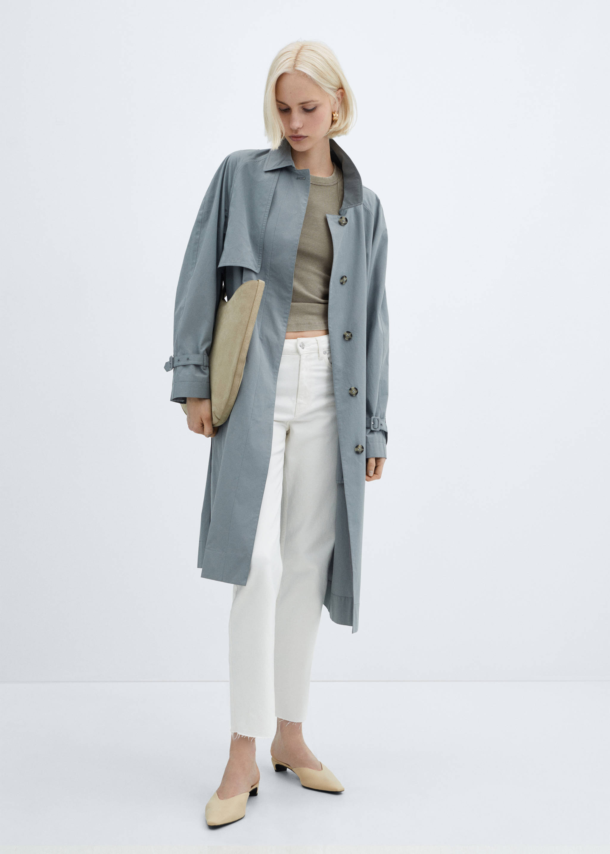 Washed ribbed cotton top - General plane