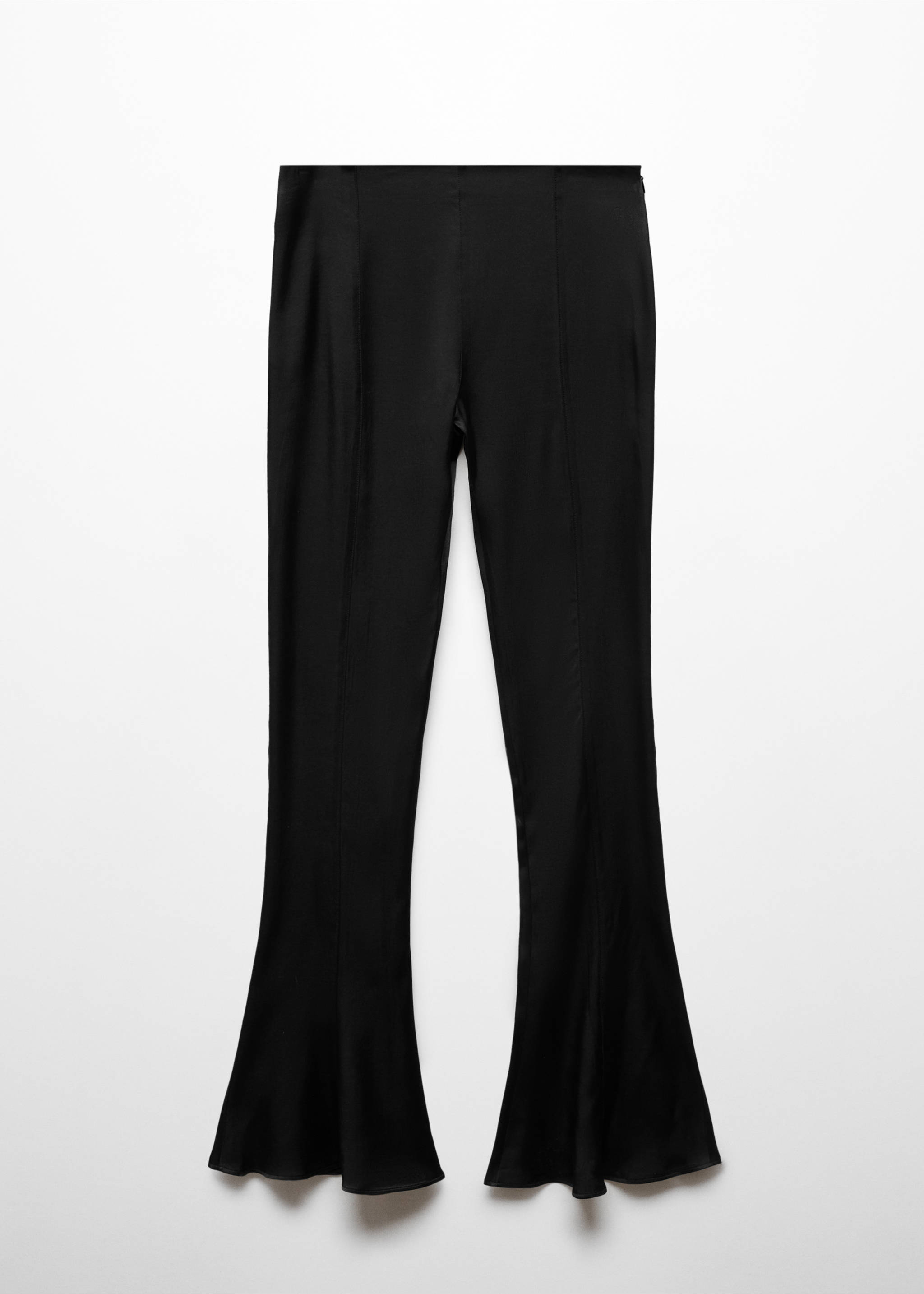 Flared satin trousers - Article without model, Black. Ref: 67035754-00.