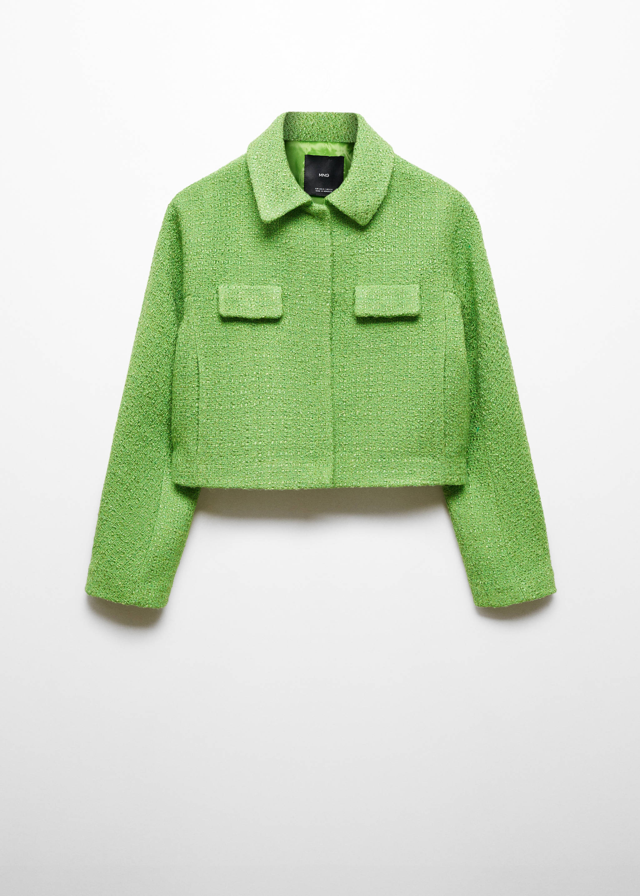 Cropped tweed jacket with pockets - Article without model