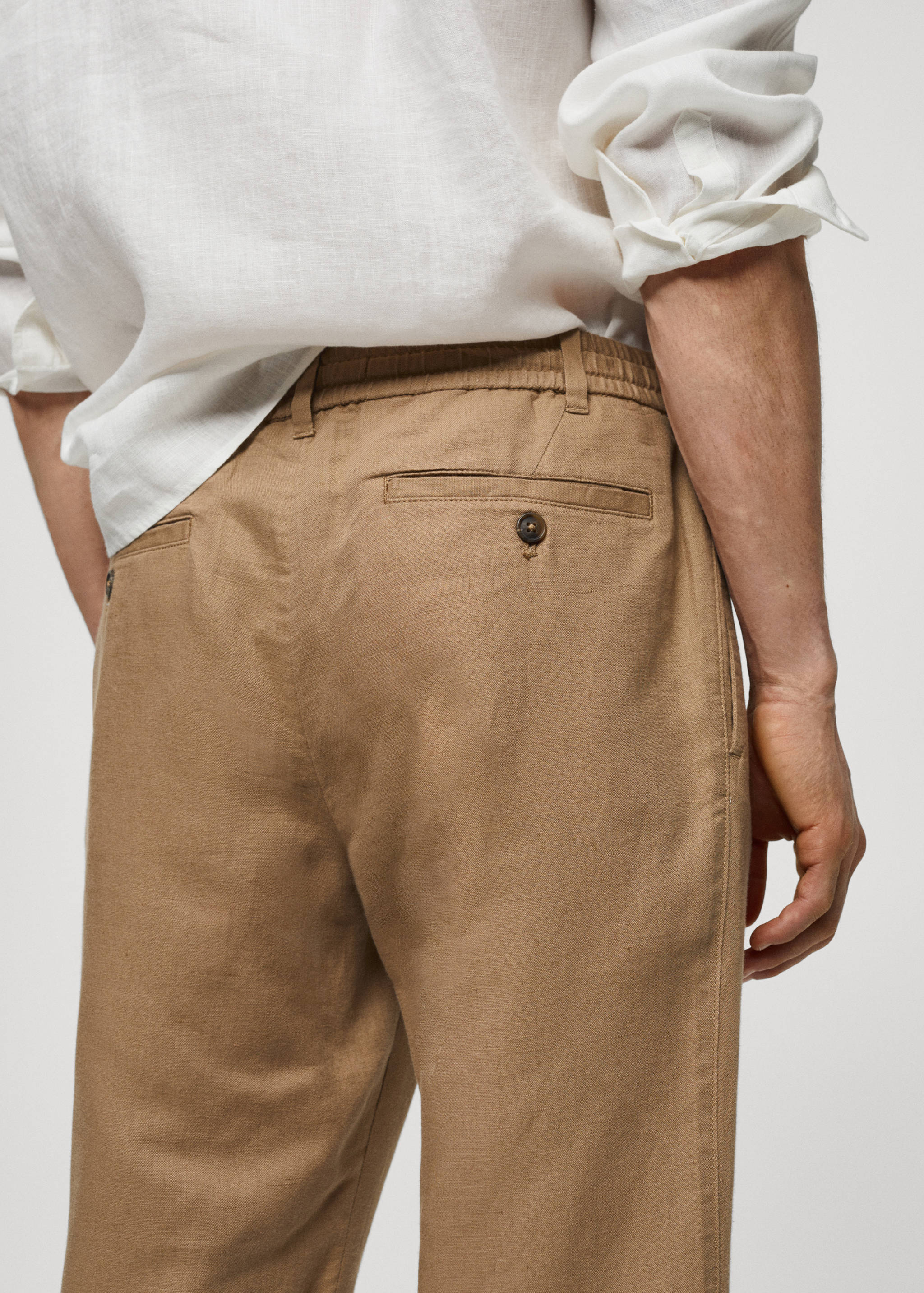 Slim-fit trousers with drawstring - Details of the article 4