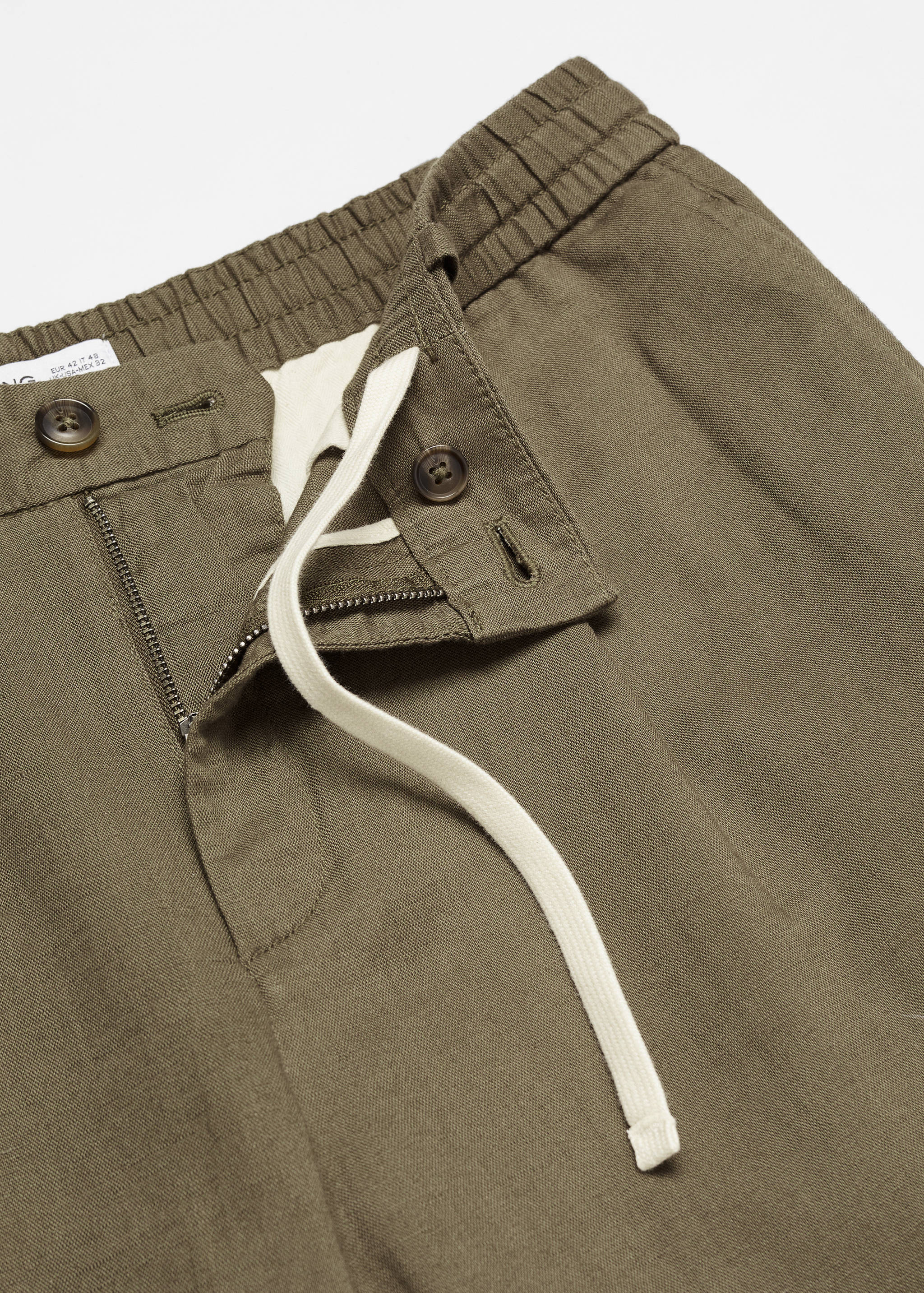Slim-fit trousers with drawstring - Details of the article 8