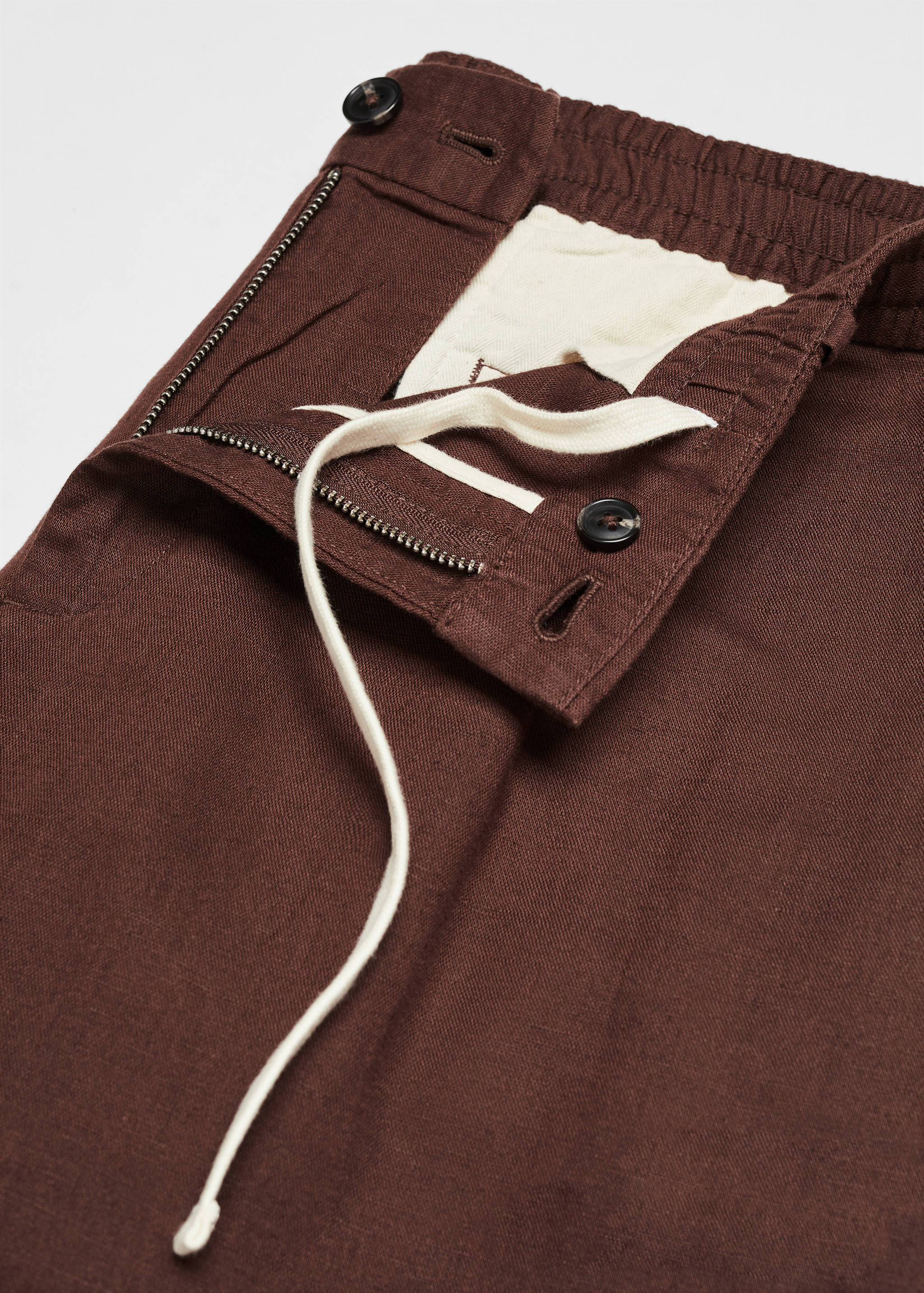 Slim-fit trousers with drawstring - Details of the article 8