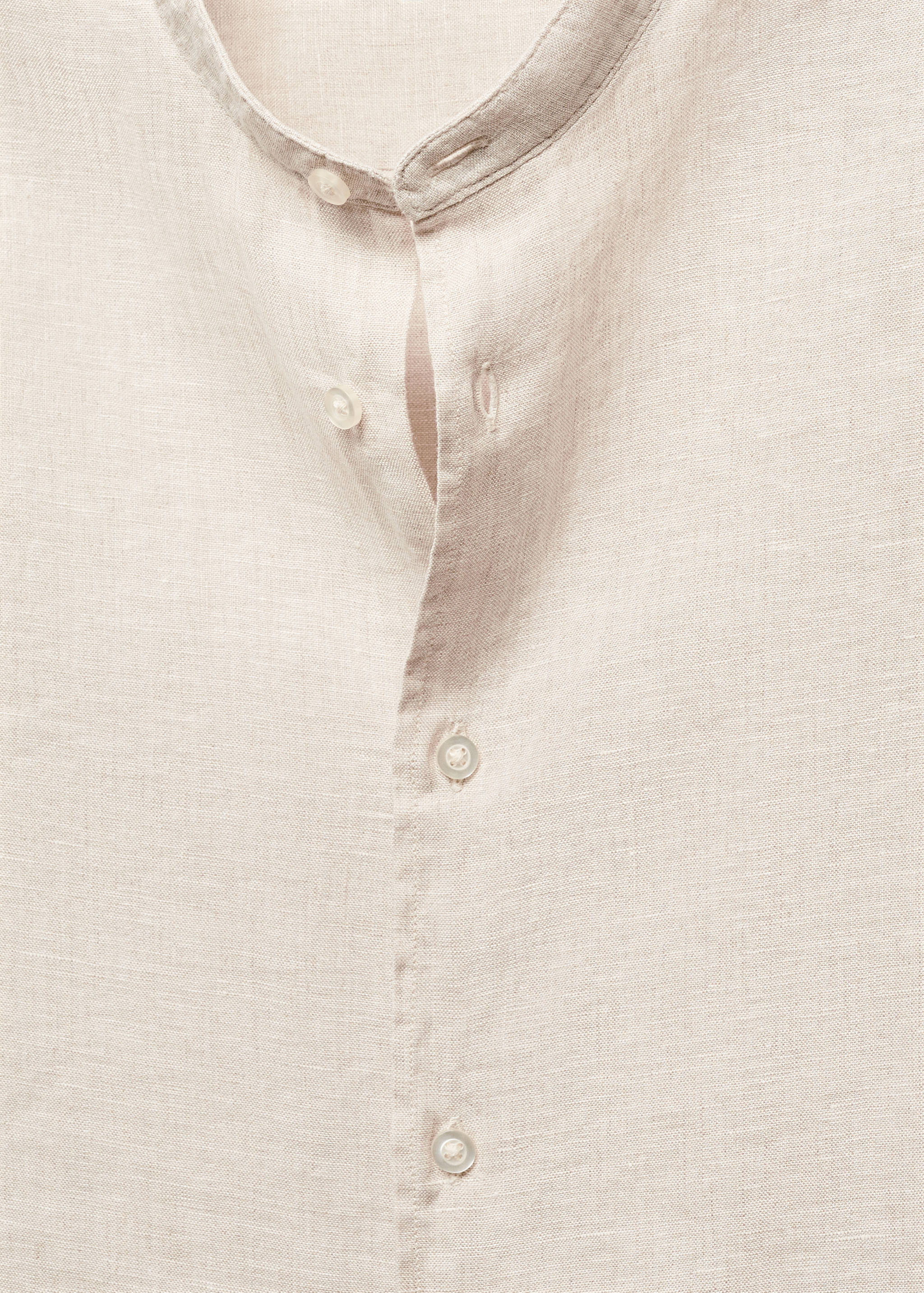 100% linen Mao collar shirt - Details of the article 8