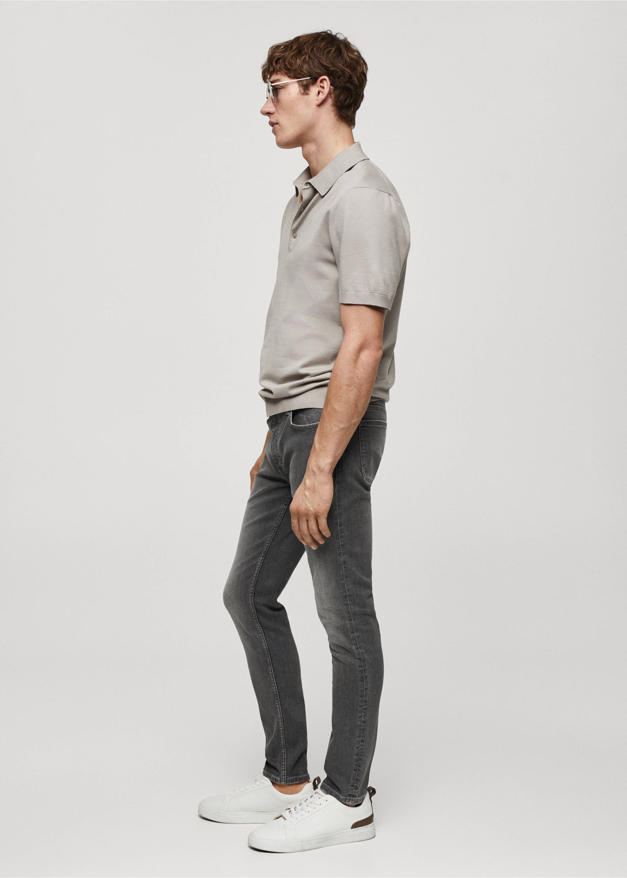 Skinny-fit jeans - Details of the article 2, Denim Grey. Ref: 67035990-00.