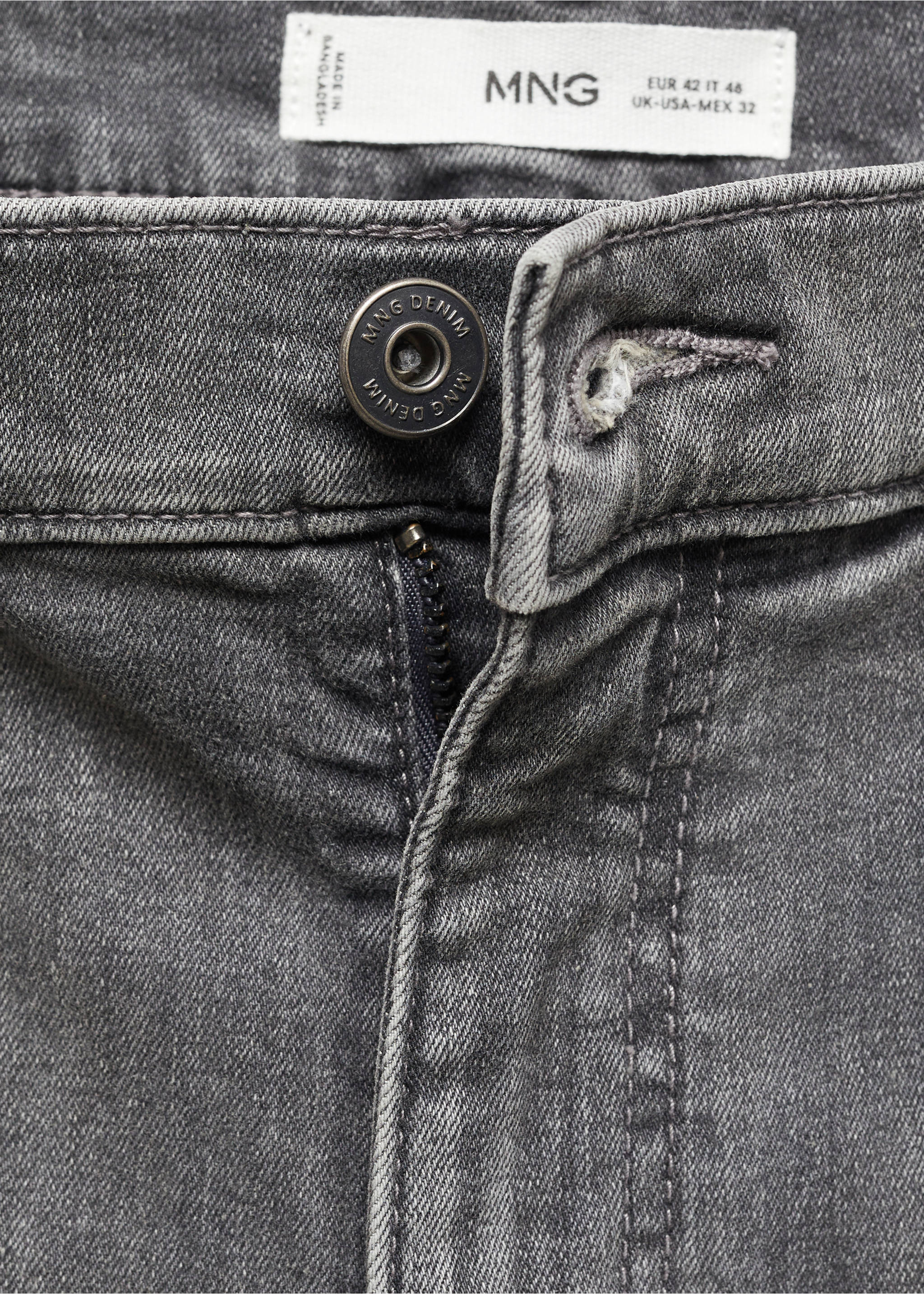 Skinny-fit jeans - Details of the article 8, Denim Grey. Ref: 67035990-00.