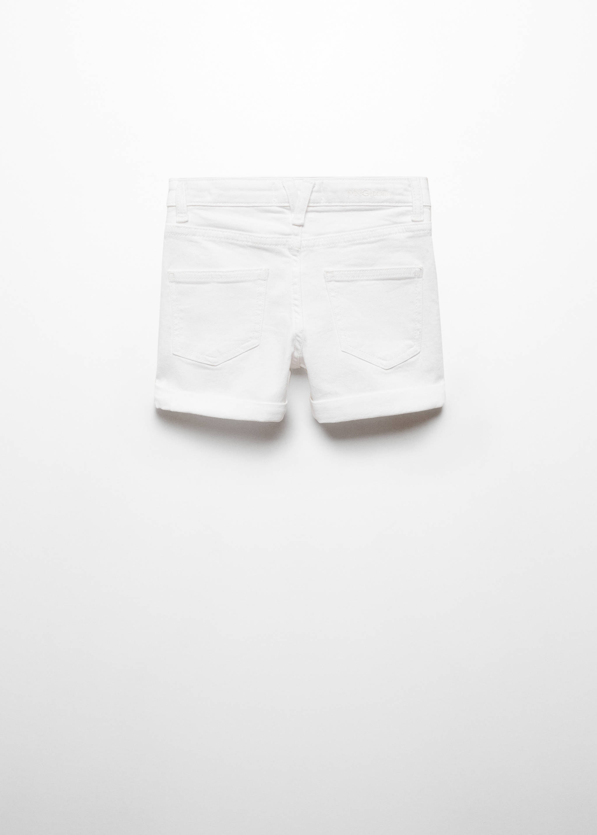 Rolled-up hem denim shorts - Reverse of the article