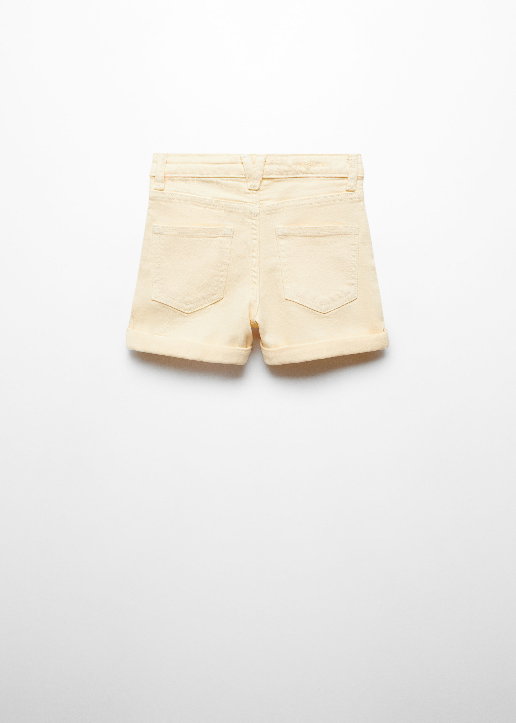 Rolled-up hem denim shorts - Reverse of the article