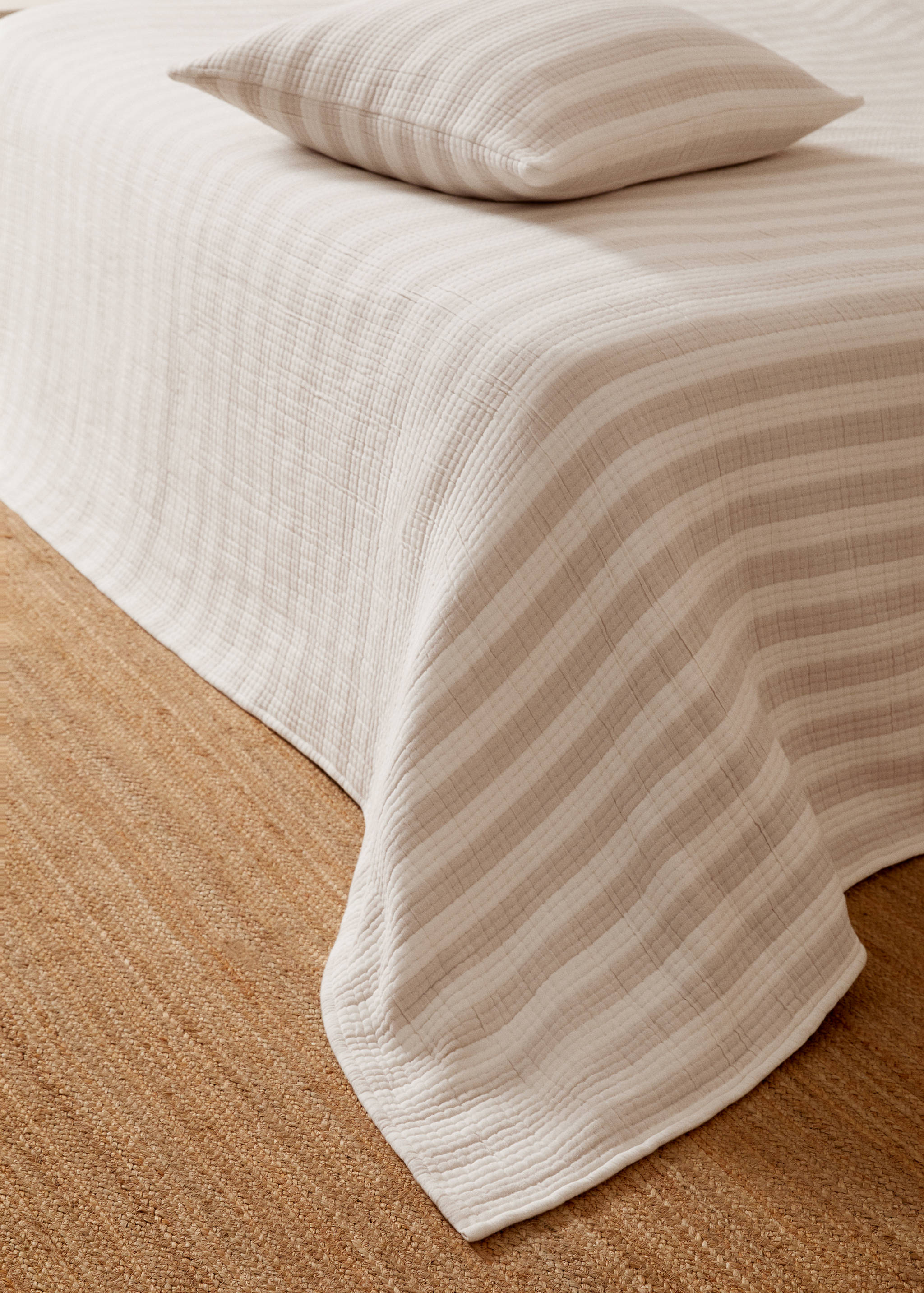 100% cotton striped woven bedspread - Details of the article 8