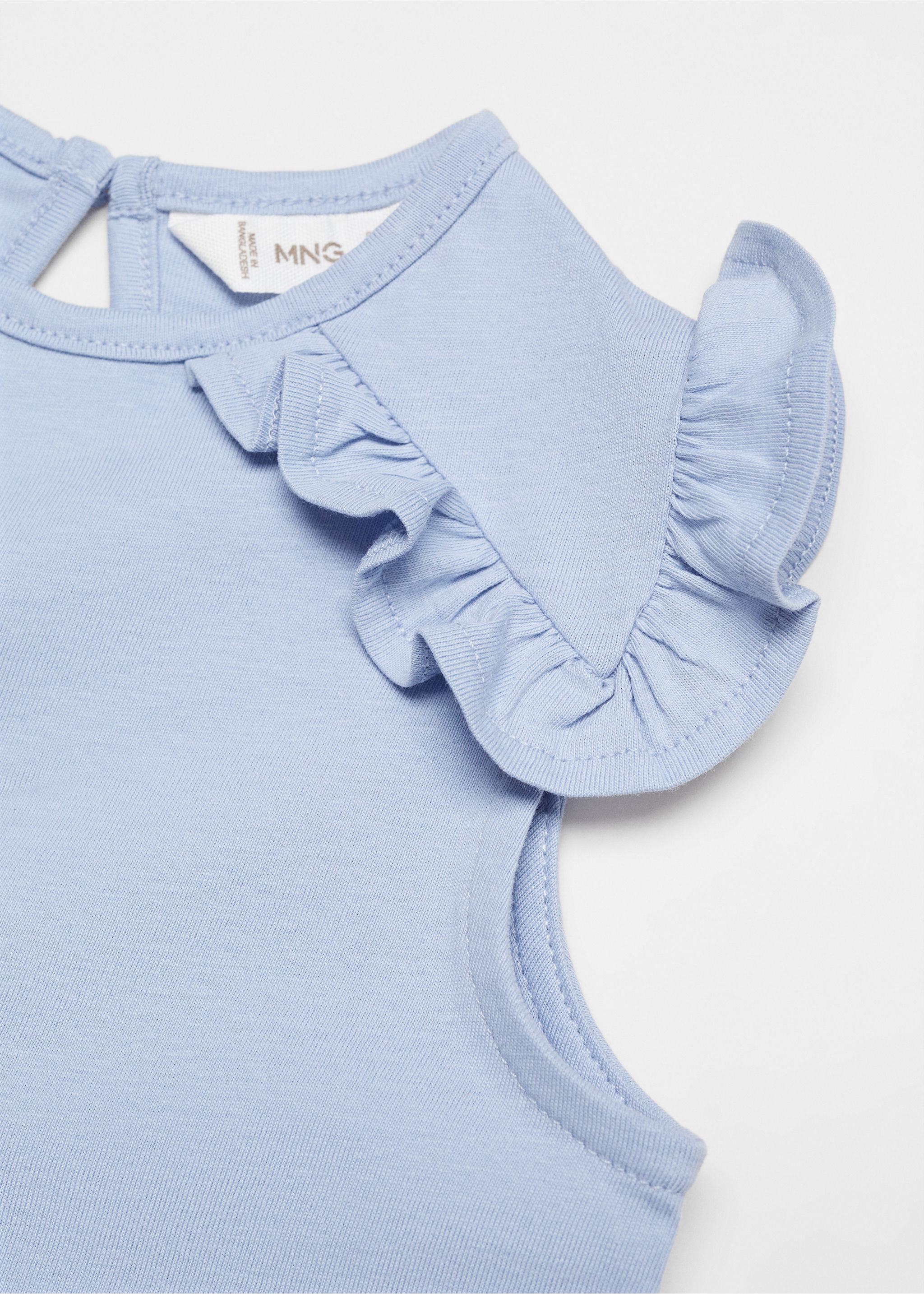 Baumwoll-T-Shirt mit Volantdetails - Detail des Artikels 0